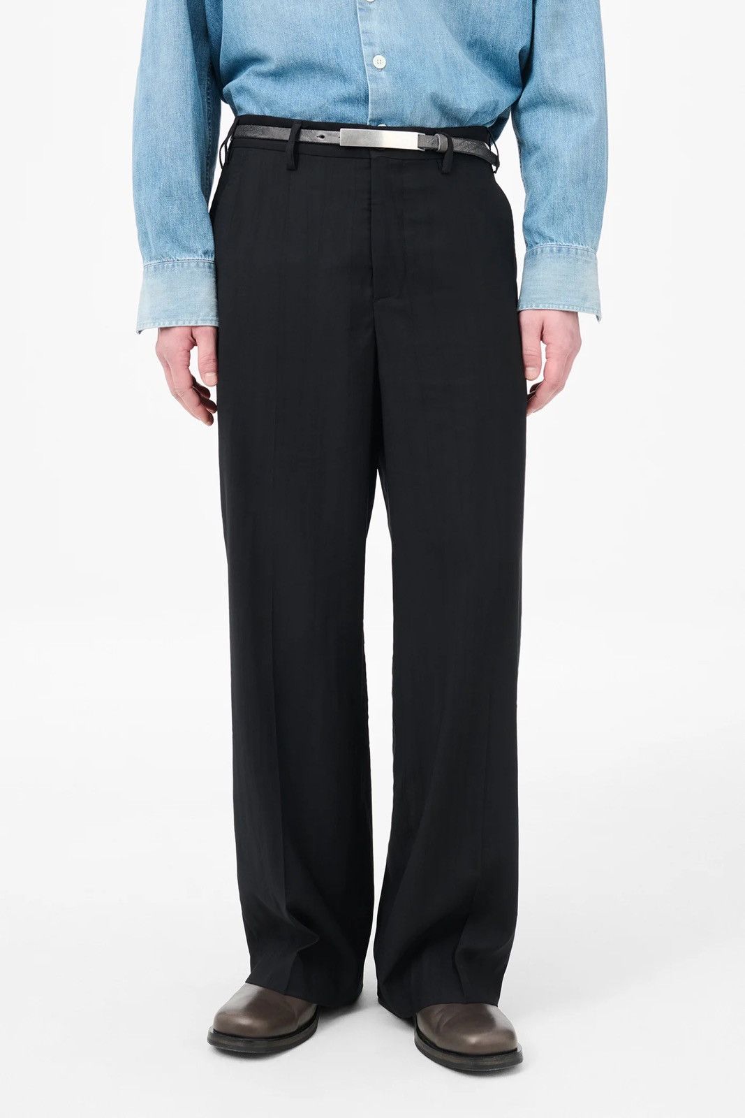 Our Legacy Black Experienced Viscose ‘Sailor Trousers’ Size US 34 / EU 50 - 16 Thumbnail
