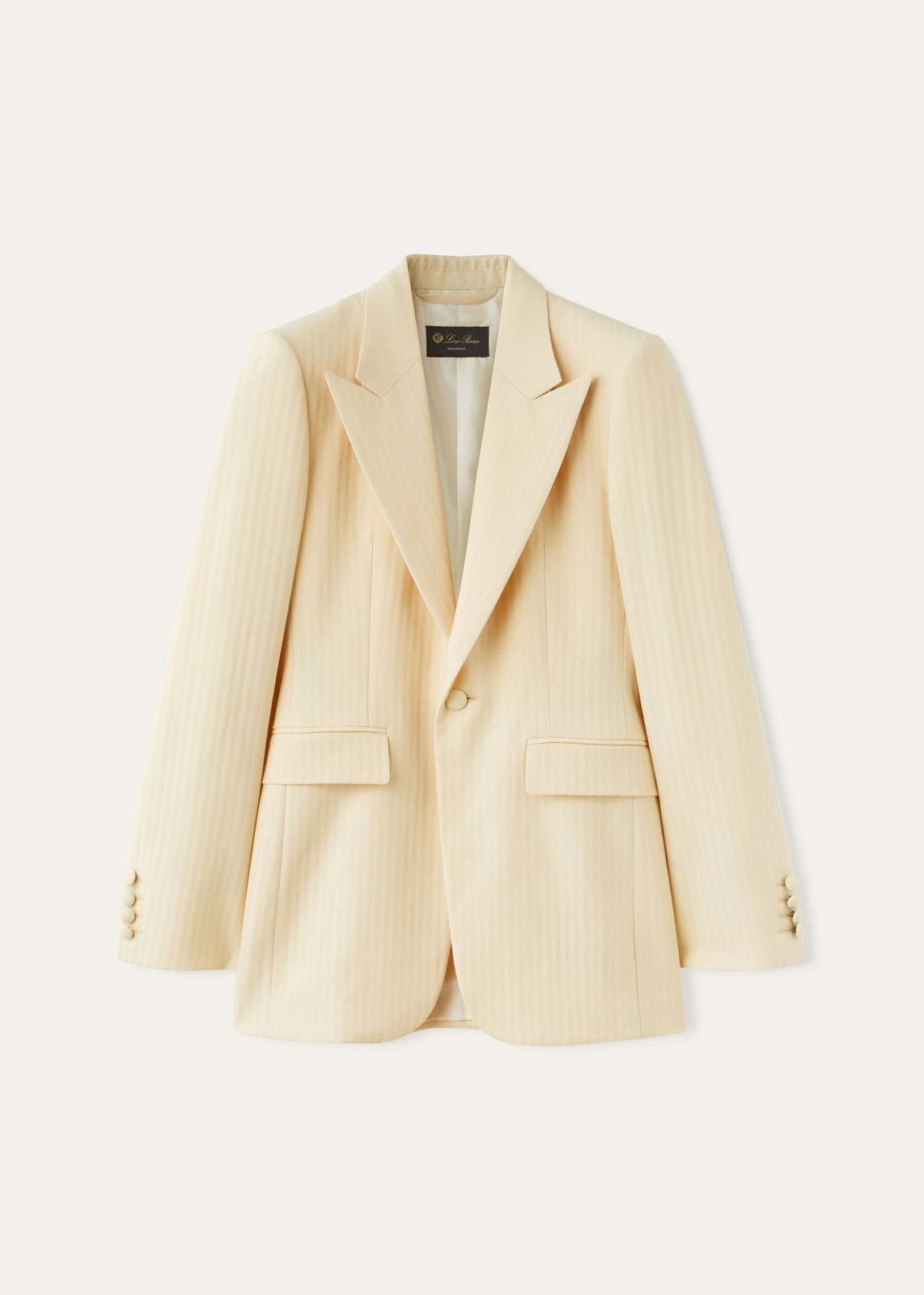 Loro Piana o1srvl11e0125 FAO0330 Arisa Jacket in Cream Size XS / US 0-2 / IT 36-38 - 1 Thumbnail