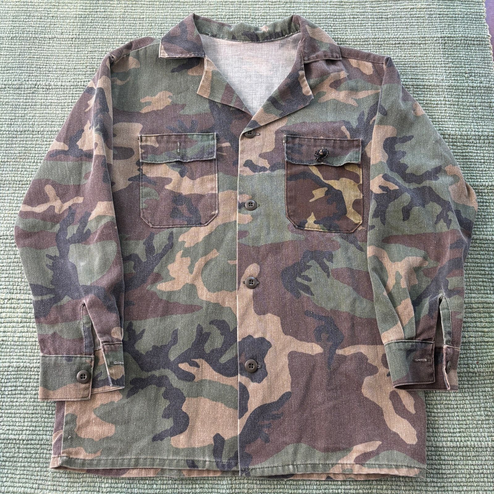 Vintage Vintage Cotton Camo US Marines Military Button Up Shirt Sz L Size US L / EU 52-54 / 3 - 3 Thumbnail