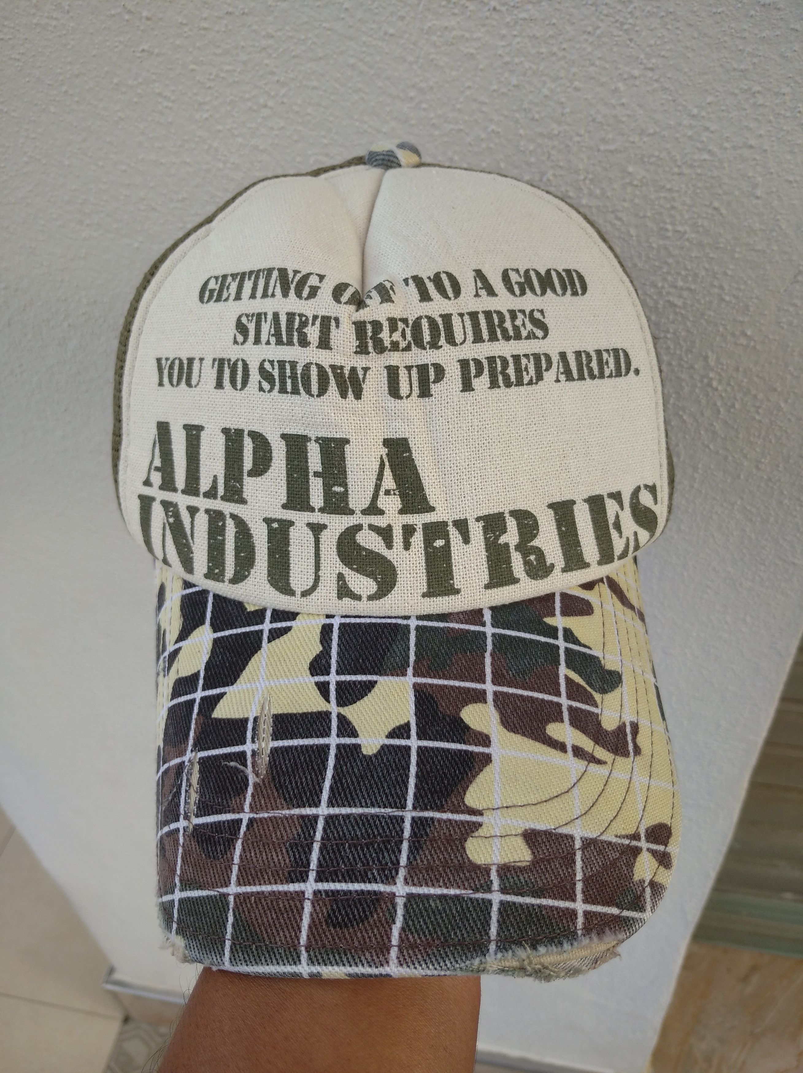 Alpha Industries × Vintage Vintage Alpha Industries Trucker Hat Cap Size ONE SIZE - 1 Thumbnail