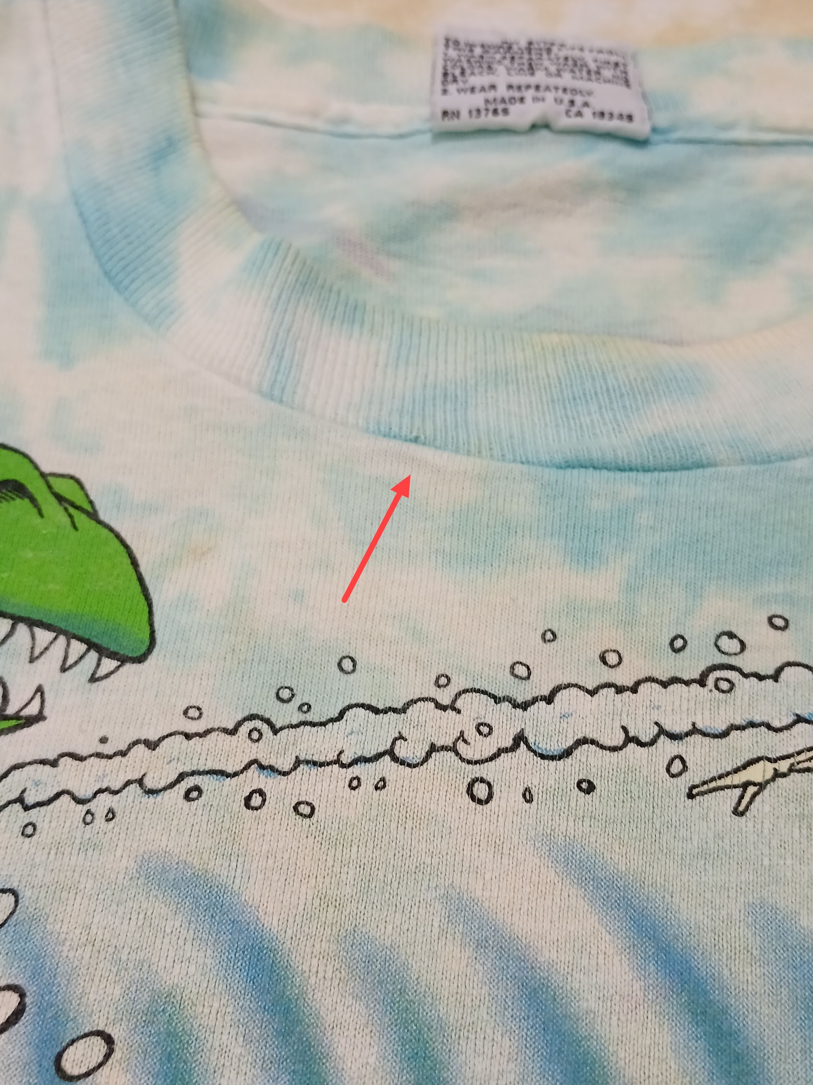 Arts & Science Vintage 90s Liquid Blue Joey Mars Psychedelic Skeleton Surf Size US XL / EU 56 / 4 - 15 Thumbnail