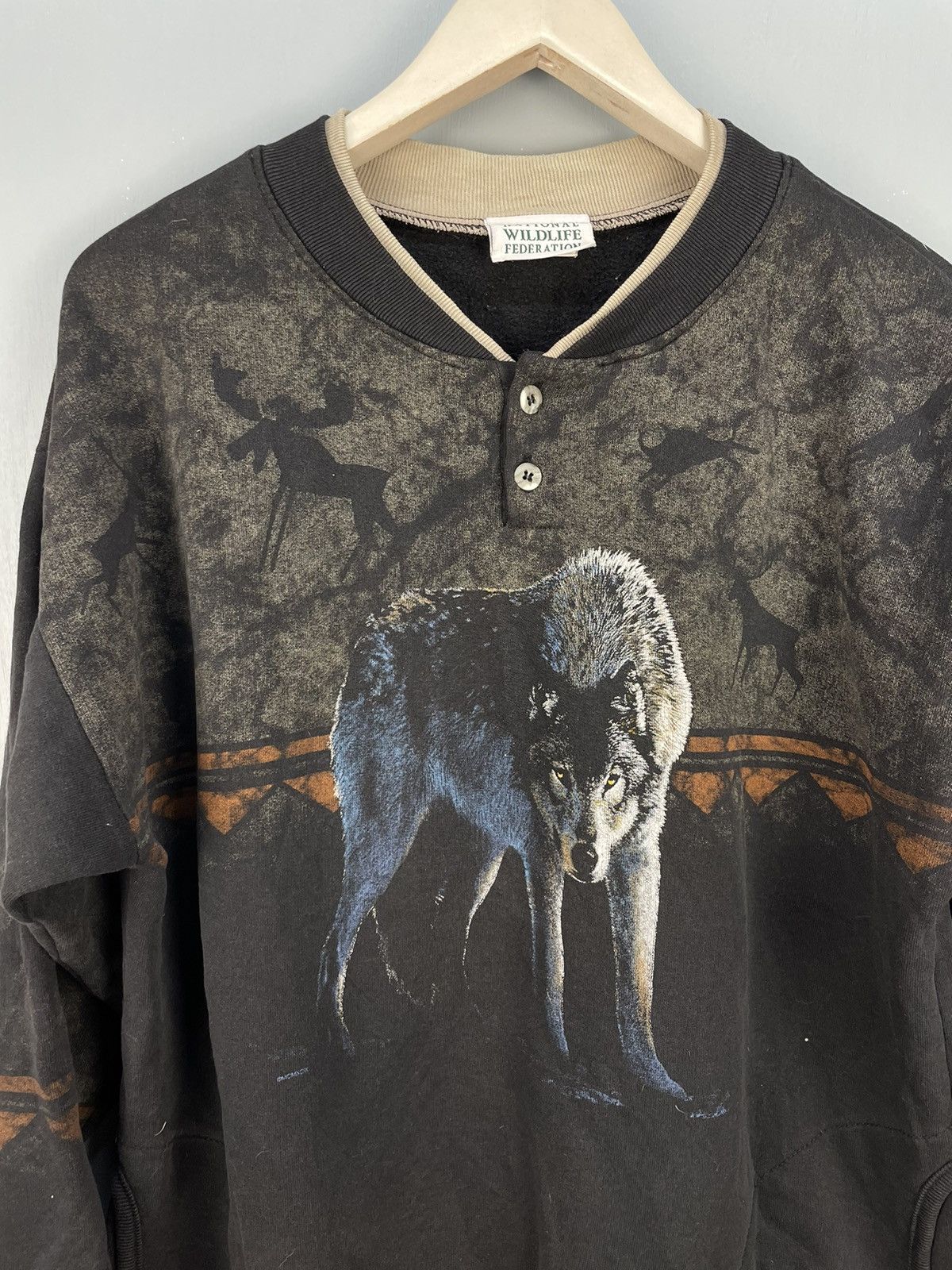 Habitat Vintage National Wildlife Federation Wolf sweatshirt Size US M / EU 48-50 / 2 - 3 Thumbnail