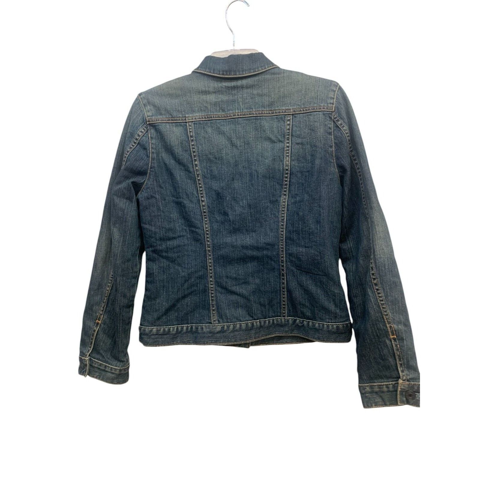 Gap GAP Stretch Denim Jean Jacket Thick Wool S Vintage Holiday Size S / US 4 / IT 40 - 3 Thumbnail