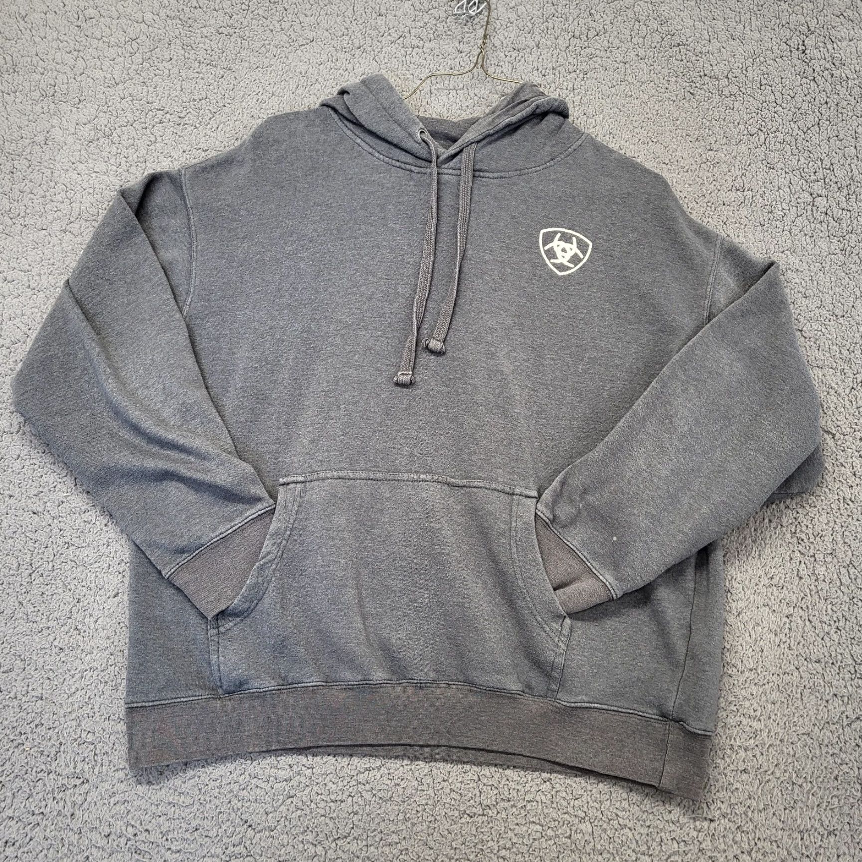 Ariat Ariat Hoodie Sweatshirt Mens Size L Grey Geometric Tree Cowboy Mountain Pullover Hooded Regular Fit Cotton Blend Crew Neck Size US L / EU 52-54 / 3 - 3 Thumbnail