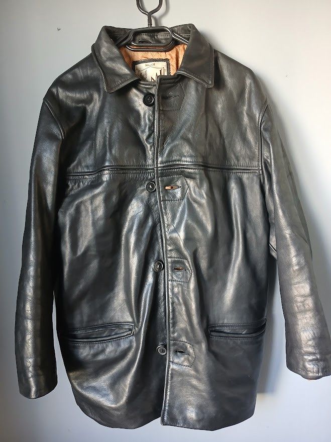 Vintage A.M.I London - black vintage leather jacket Size US M / EU 48-50 / 2 - 2 Thumbnail
