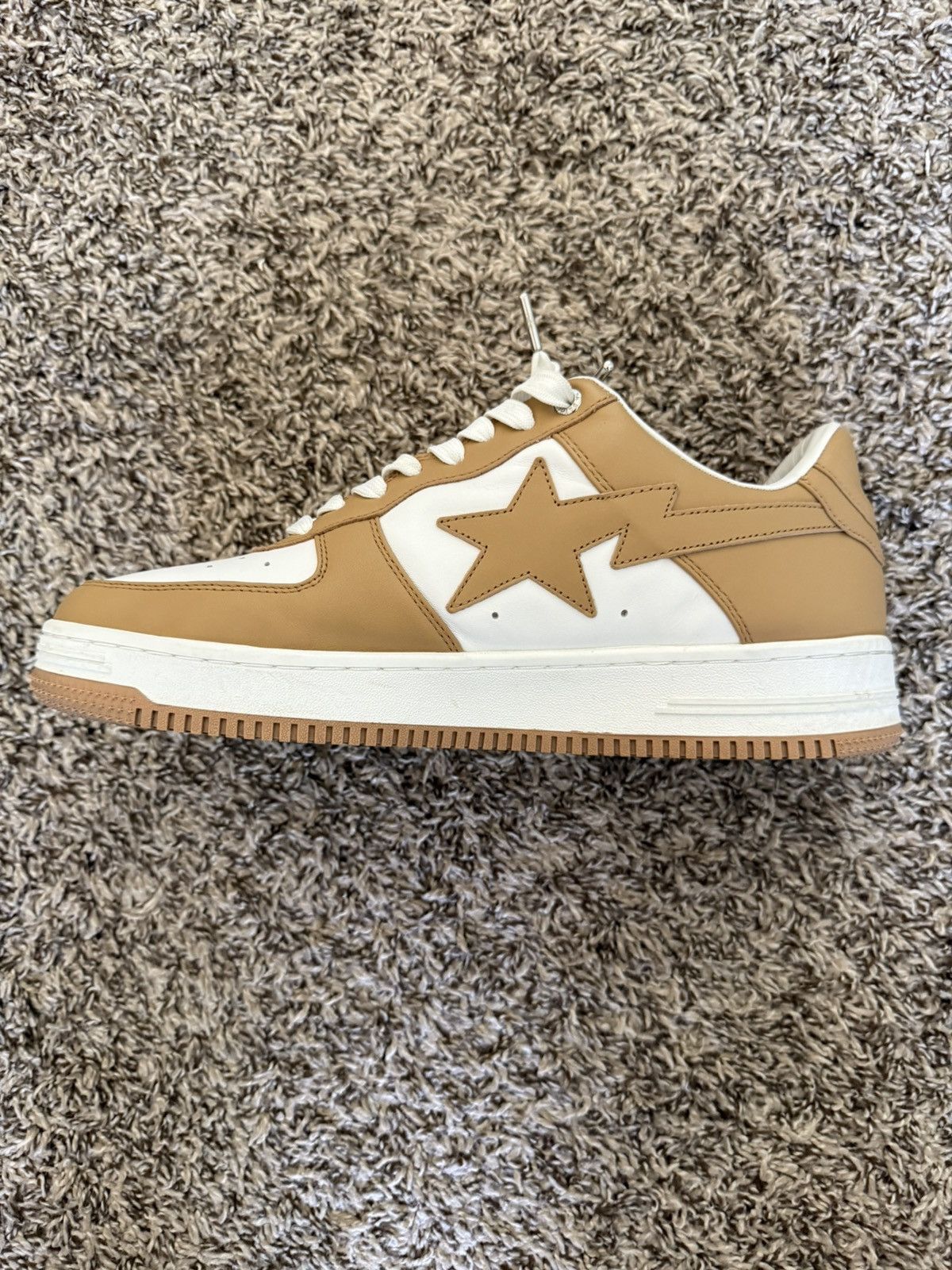 Bape A Bathing Ape Bape Sta White Beige Size US 12 / EU 45 - 5 Thumbnail
