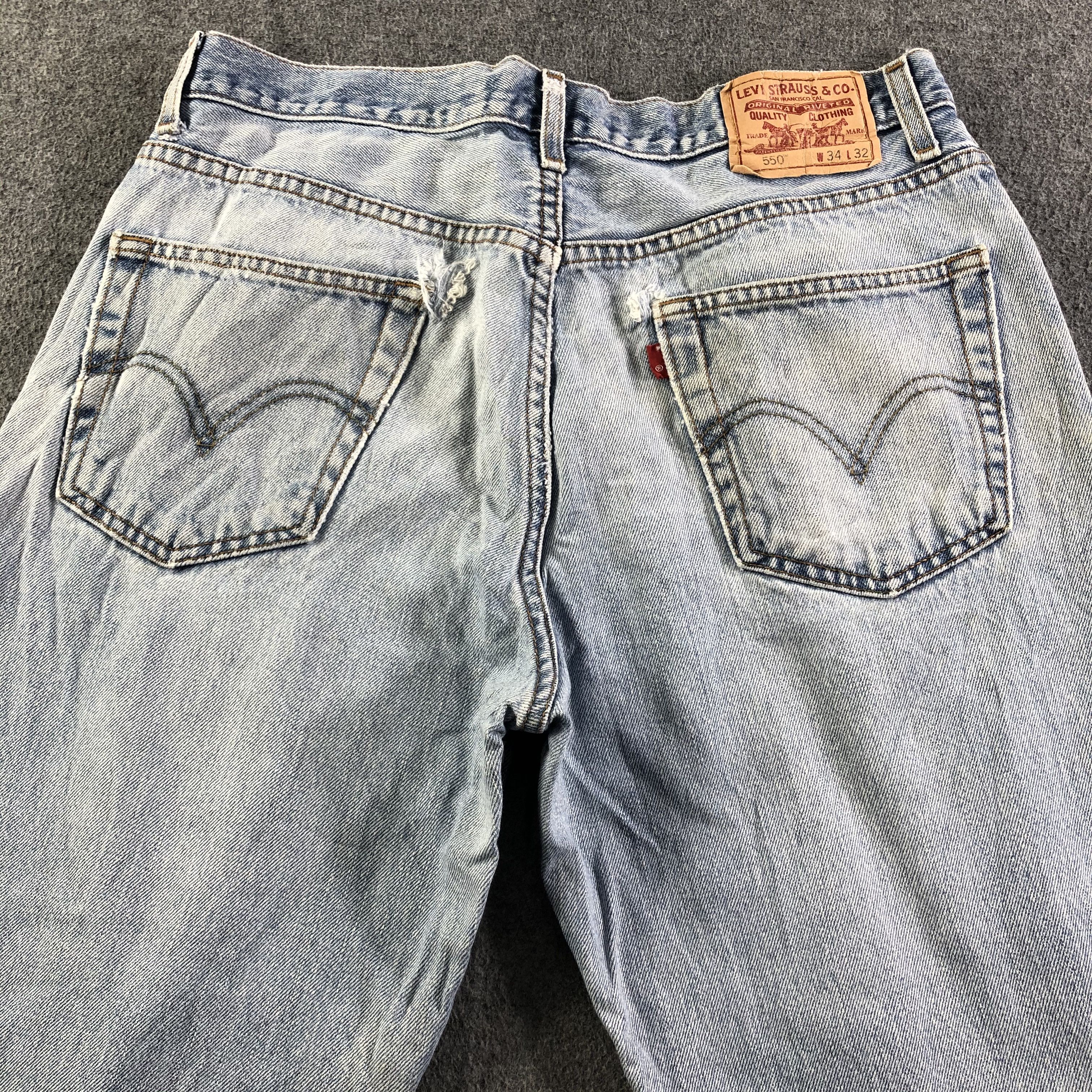 Levi's Vintage Light Wash Levis 550 Jeans-J3248 Size US 34 / EU 50 - 4 Thumbnail