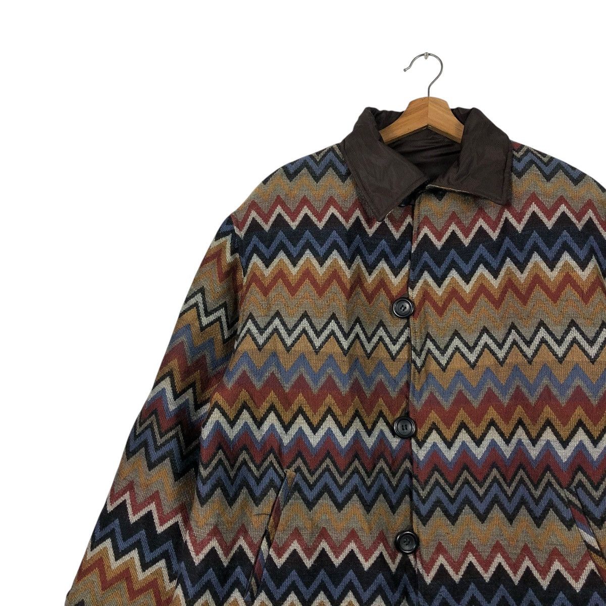 Missoni 🔥VINTAGE REVERSIBLE LONG JACKET MISSONI DONNA NAVAJO DESIGN Size US M / EU 48-50 / 2 - 11 Thumbnail