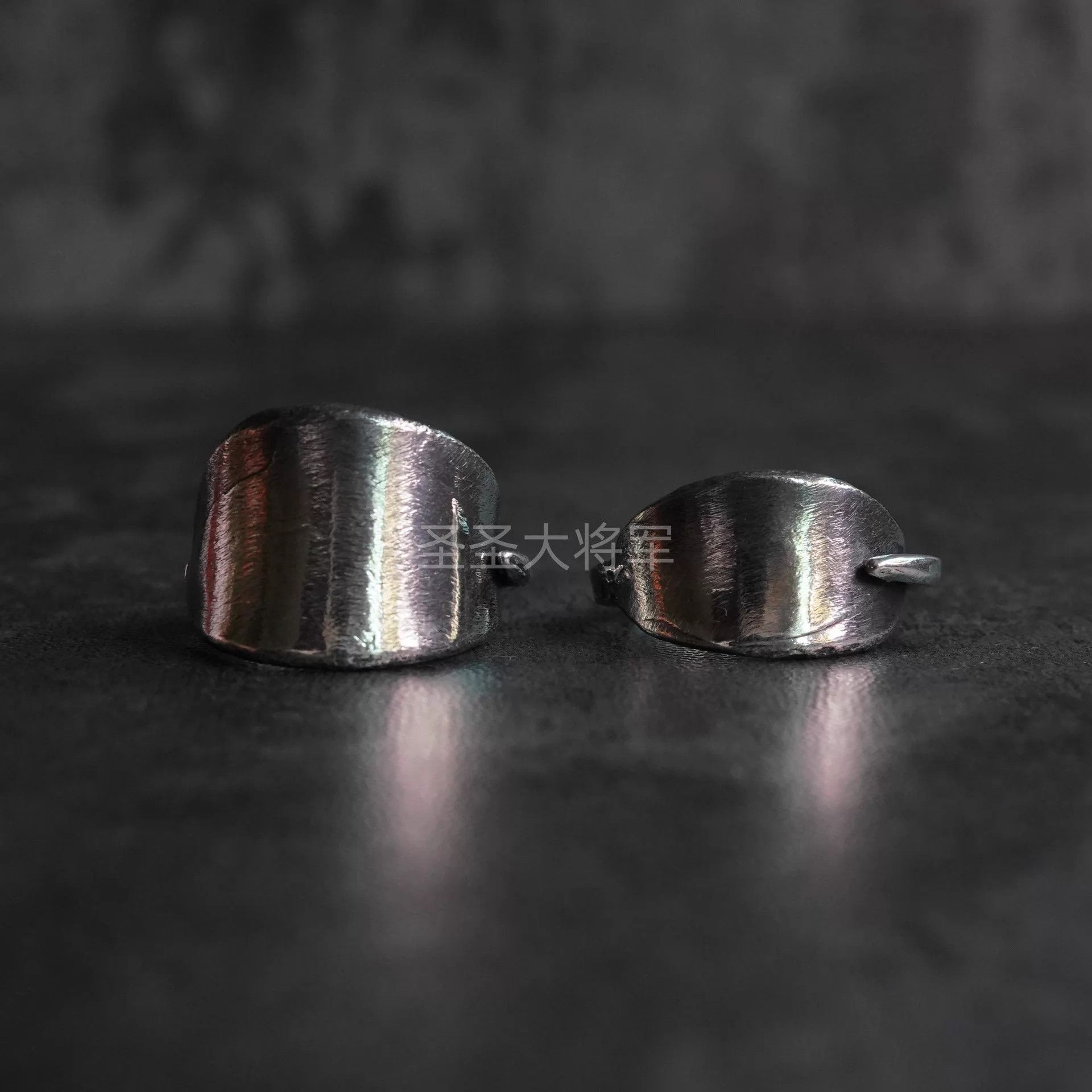 DETAJ Detaj Brushed Silver Antique Ring 14-20mm/12-18mm Size ONE SIZE - 3 Thumbnail