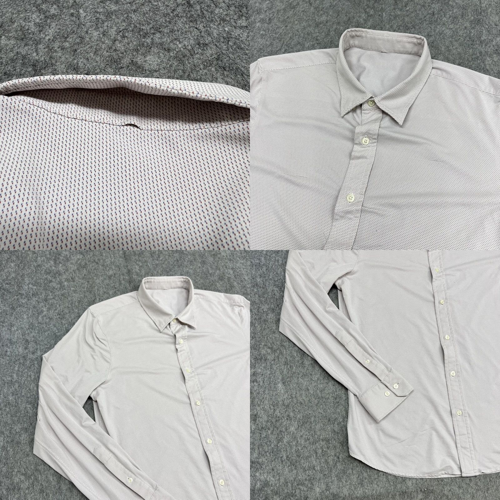 Rhone Rhone Shirt Mens M White Stripe Regular Stretch Dress Work Office Business Size 40R - 9 Thumbnail