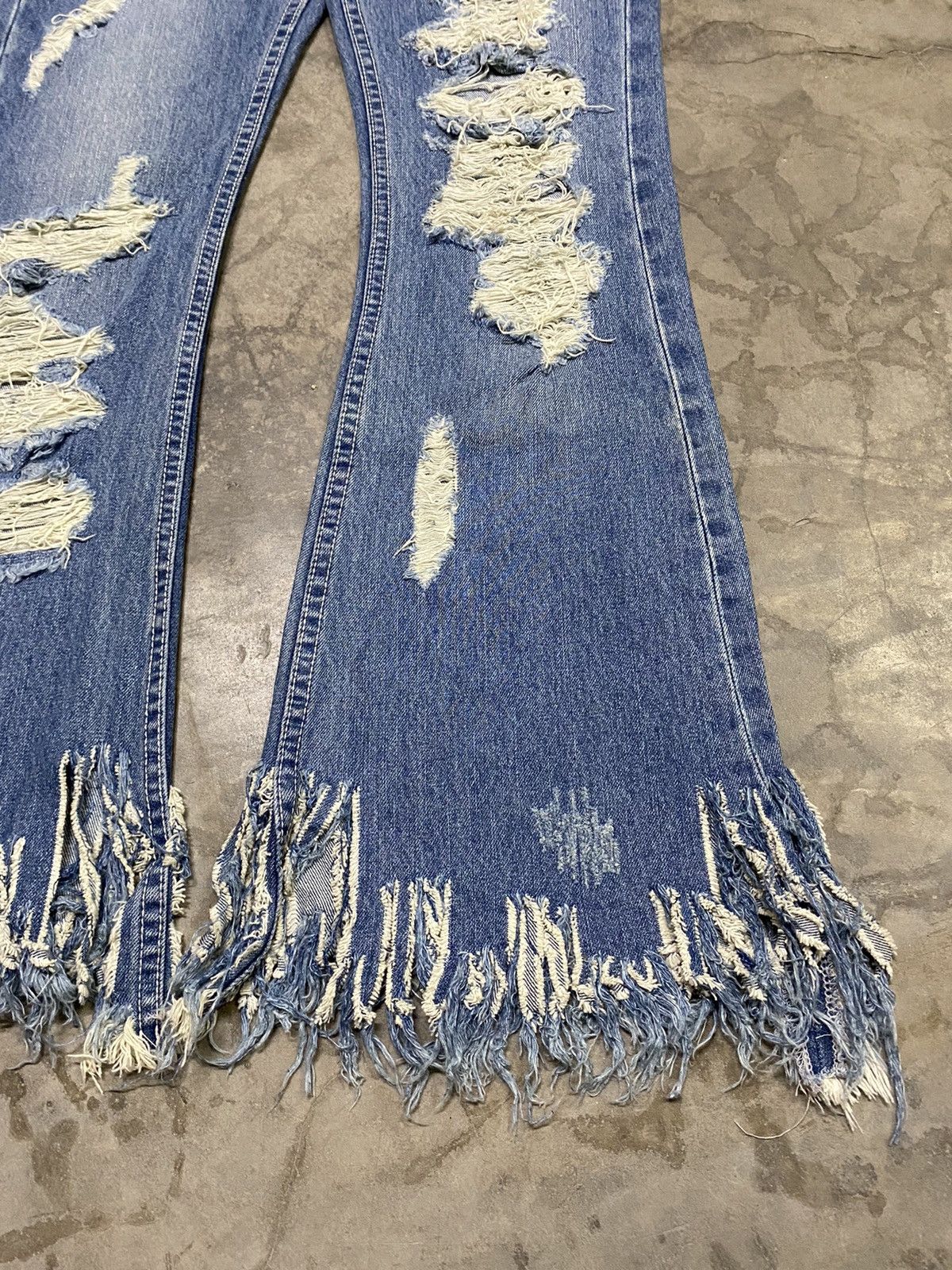 Flare Jeans Japan Distressed Hippie Jeans Vintage Fashion @2