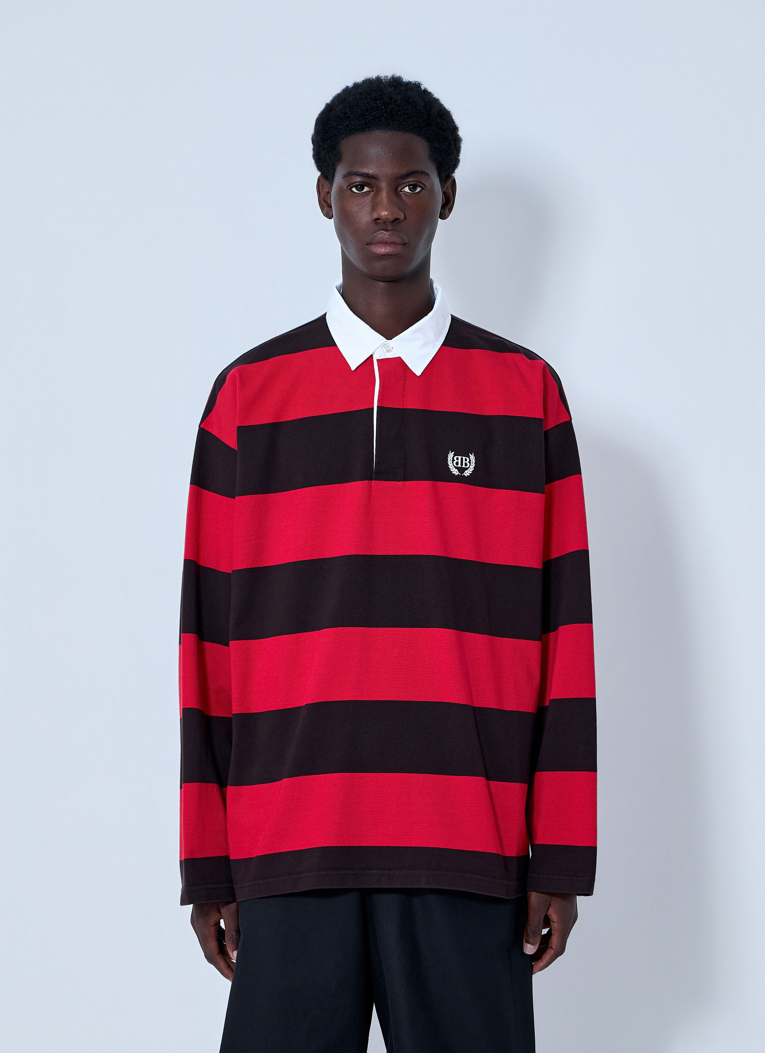 Balenciaga Striped Rugby T-Shirt Size US L / EU 52-54 / 3 - 1 Thumbnail
