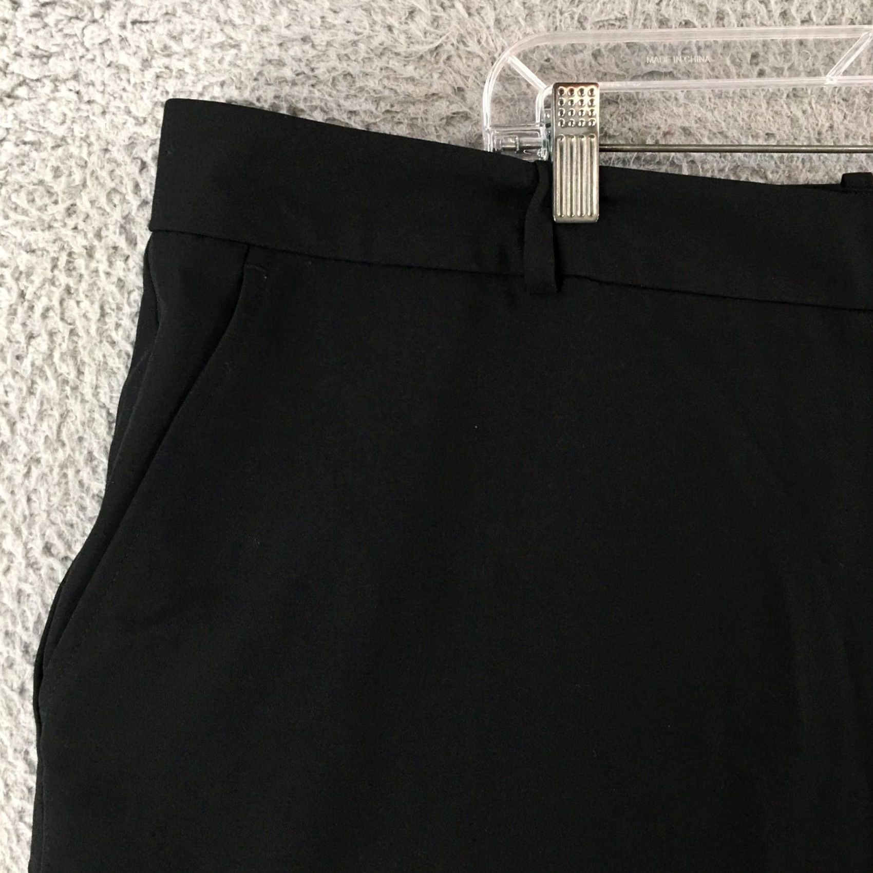Worthington Worthington Trouser High Rise Wide-Leg Dress Pants Womens 22W Short Black NEW Size 40" / US 18 - 3 Thumbnail