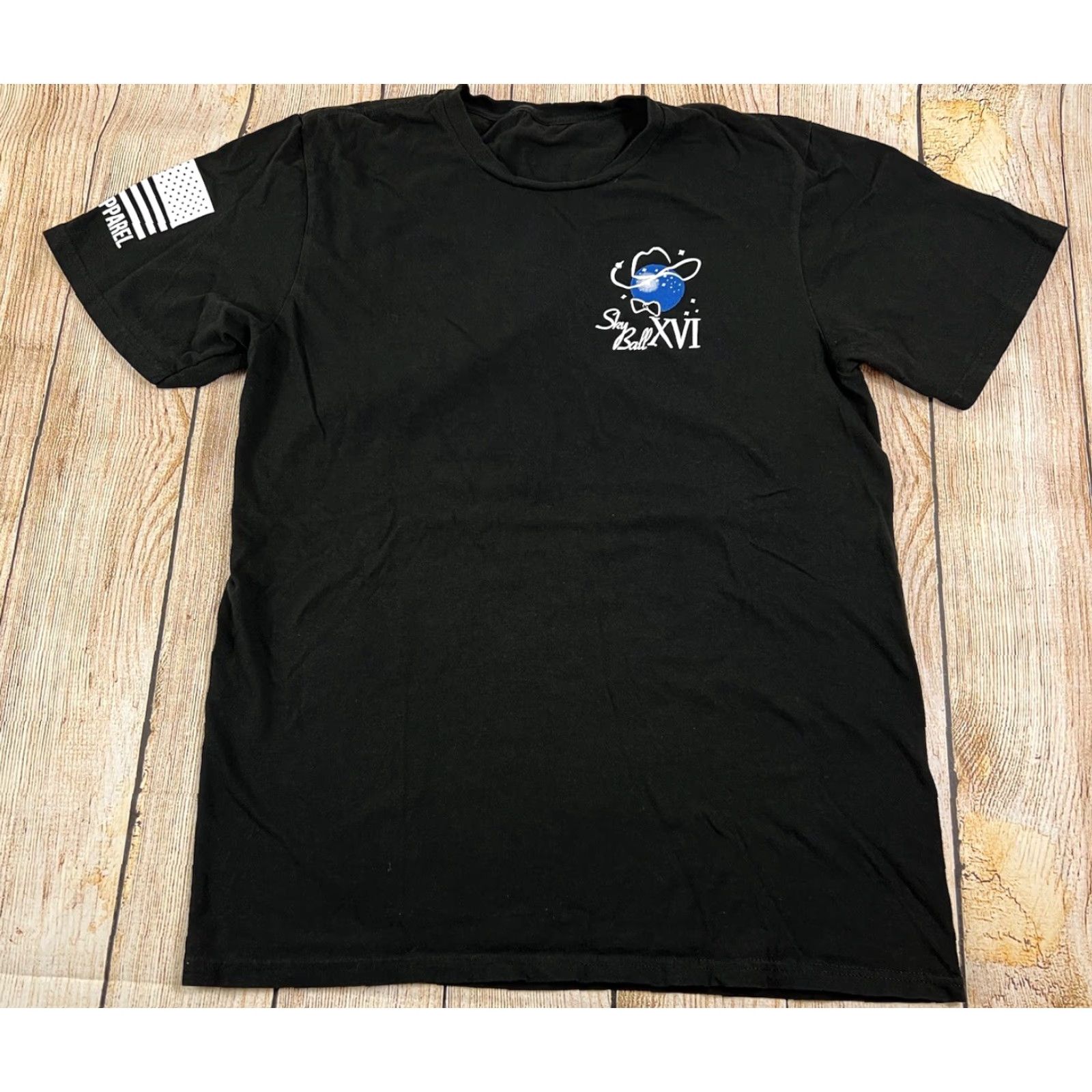 Vintage Nine Line Apparel T-Shirt Black Military Sky Ball Air Power Foundation Medium Men M Size US M / EU 48-50 / 2 - 3 Thumbnail