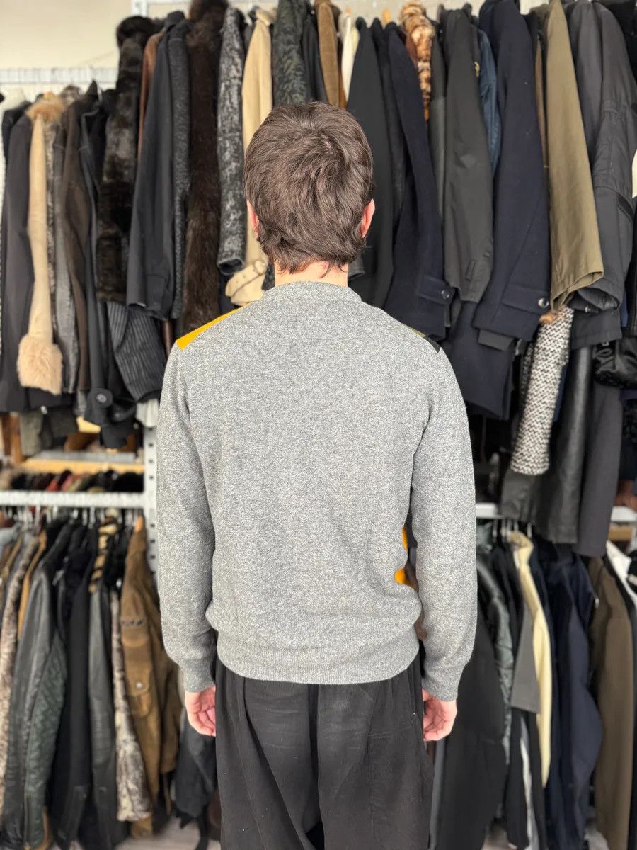 Comme des Garcons Comme des Garçons SHIRT Grey Patchwork Yellow Wool Cardigan Sweater Size US S / EU 44-46 / 1 - 5 Thumbnail