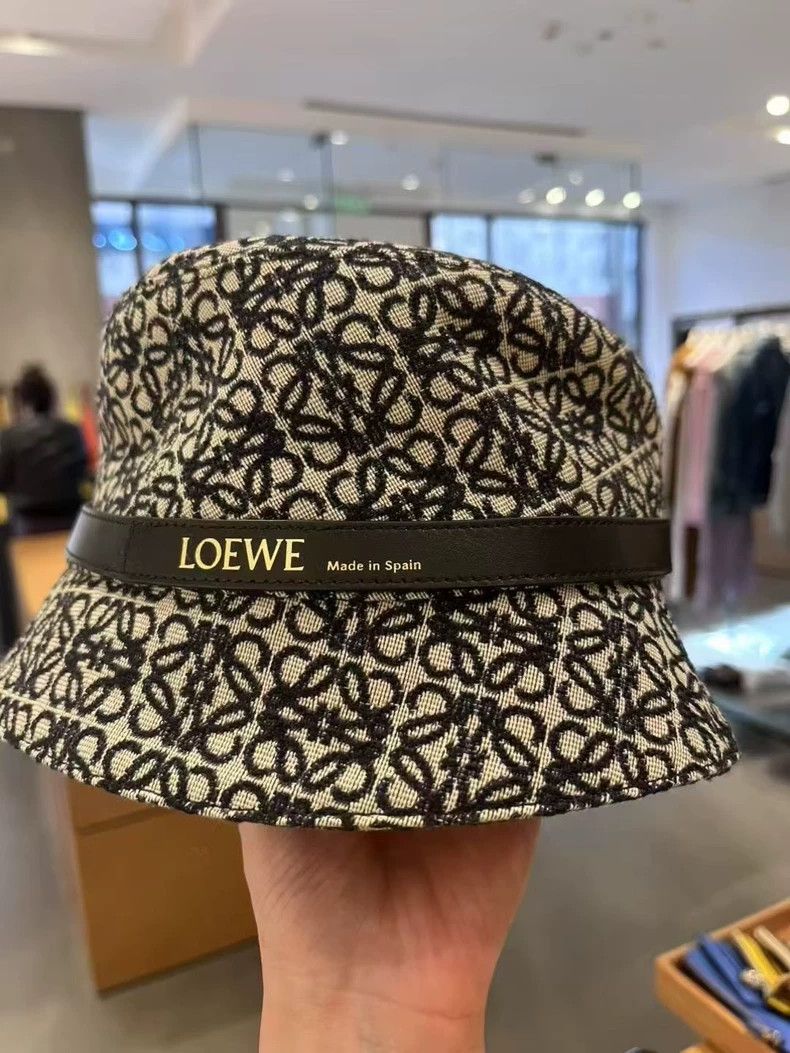 Loewe LOEWE size 59 Women's bucket hat, black and white jacquard Size ONE SIZE - 5 Thumbnail