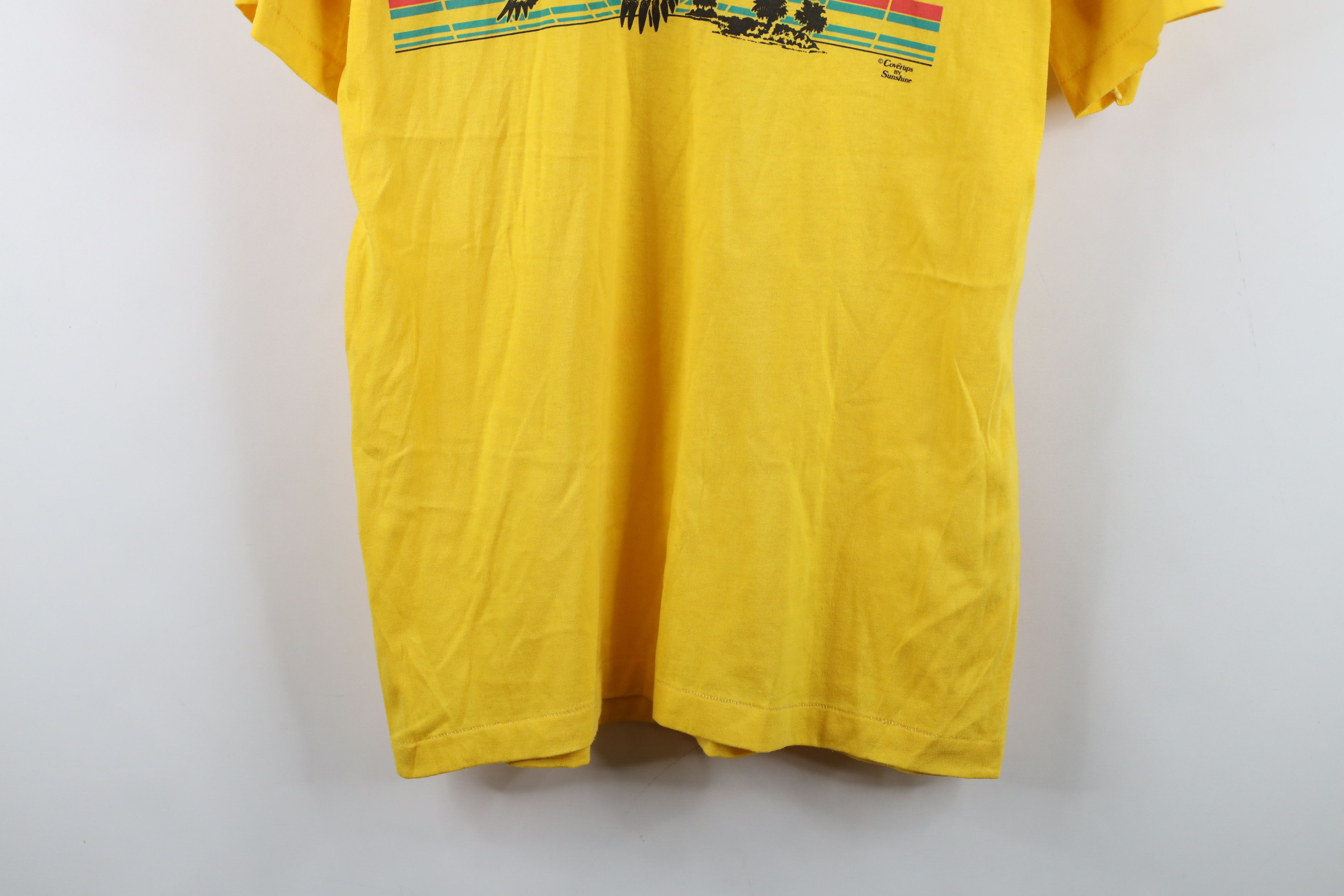 Vintage Vintage 70s Streetwear Beach Sunset Bird T-Shirt Yellow USA Size US M / EU 48-50 / 2 - 3 Thumbnail