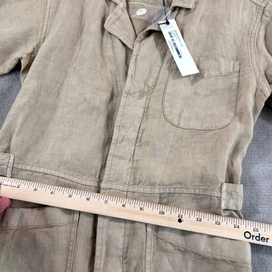 Alex Mill Alex Mill Standard Shortall Jumpsuit Women XS Vintage Khaki 100% Linen Size 26" / US 2 / IT 38 - 6 Thumbnail