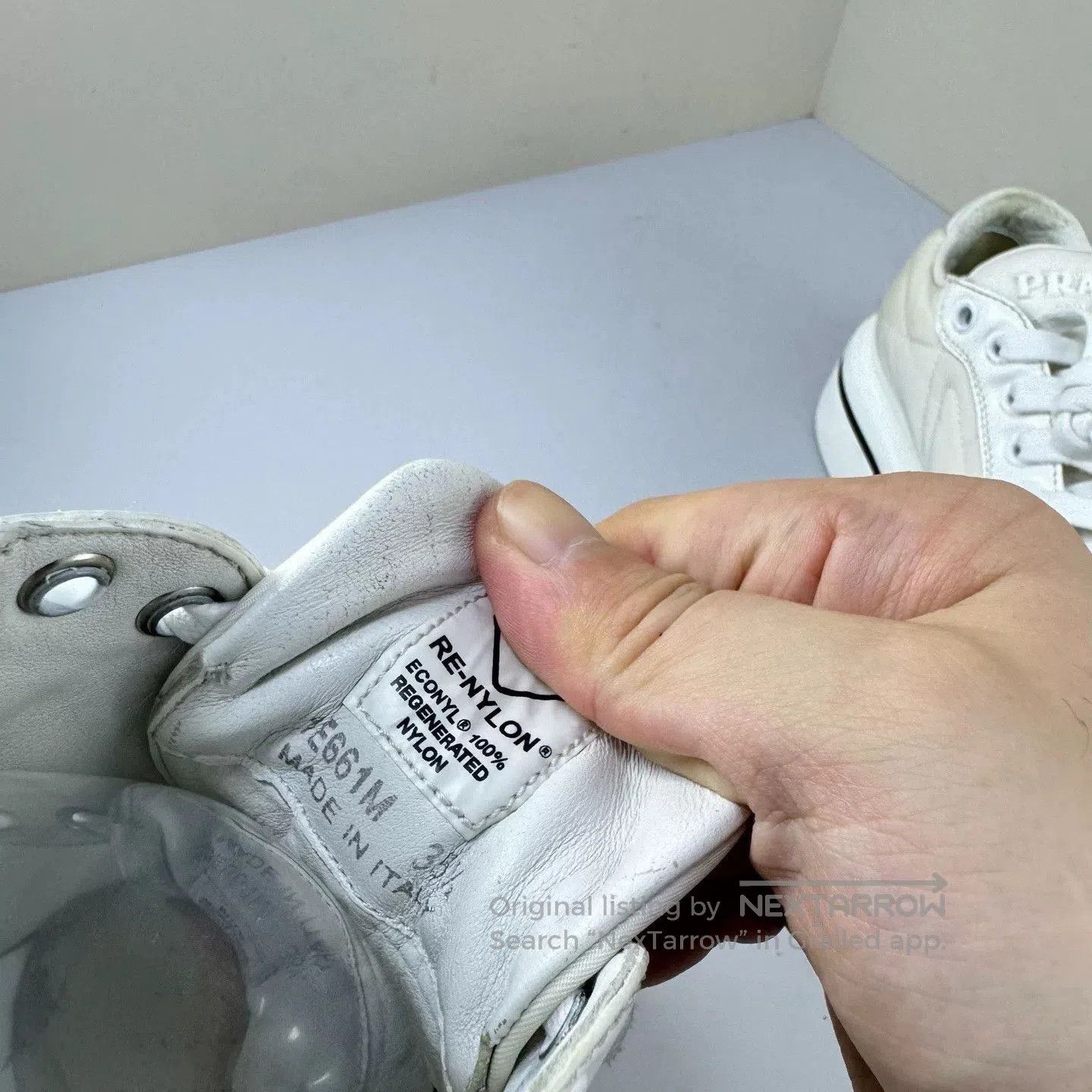 Prada Prada Marco Triangle Logo Thick Sole Sneakers. Size US 4.5 / IT 34.5 - 6 Thumbnail