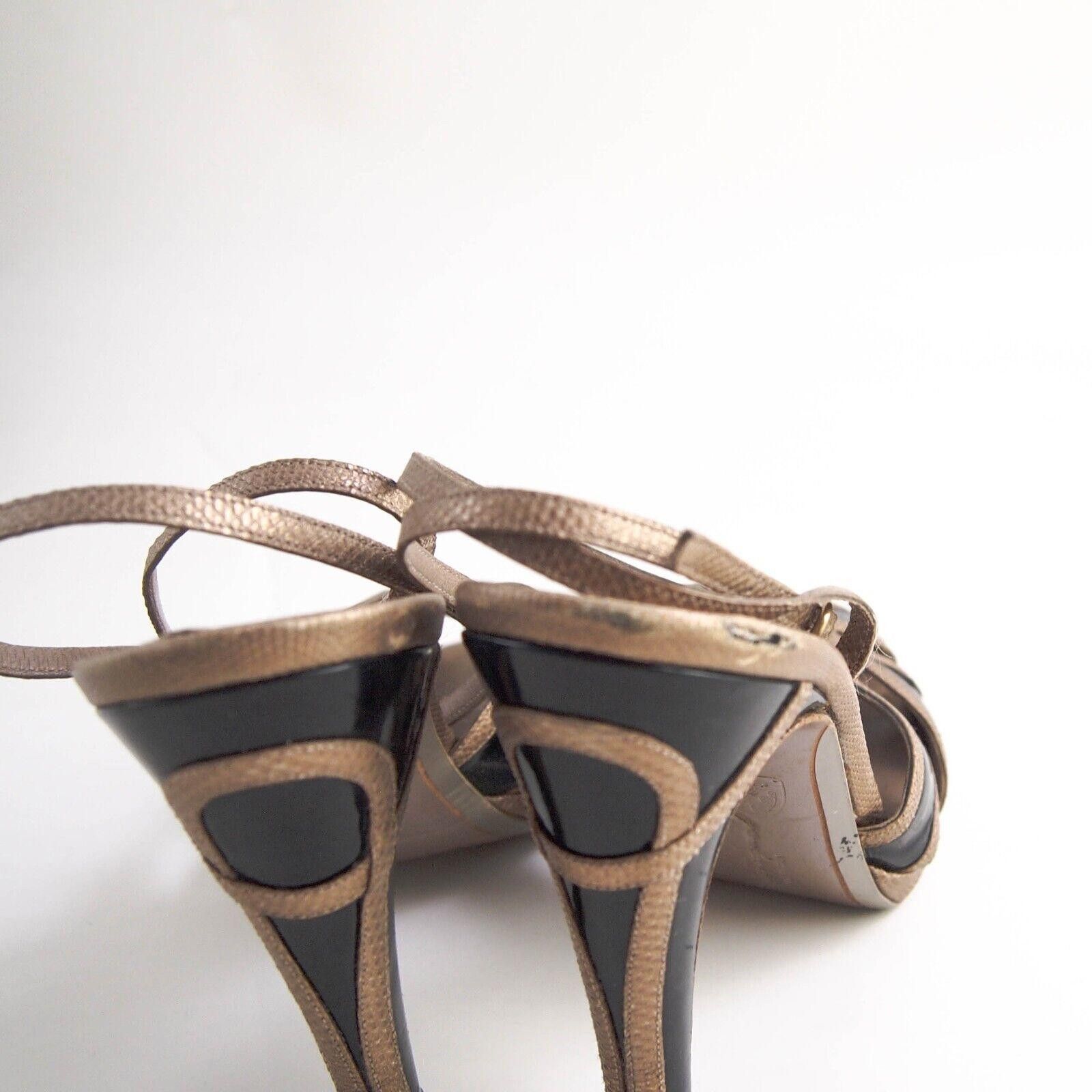 Salvatore Ferragamo Ferragamo Atelier Strappy Sandal Brown Snake US 8.5 EU 39 Size US 8.5 / IT 38.5 - 6 Thumbnail