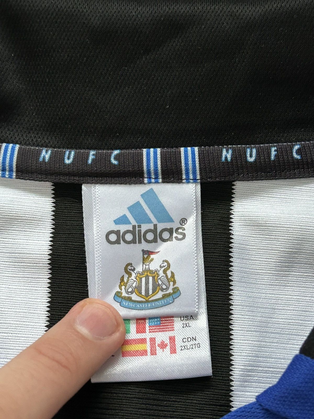 Adidas Adidas Newcastle United 1999/2000 Home Long Sleeve Jersey Size US XXL / EU 58 / 5 - 13 Thumbnail