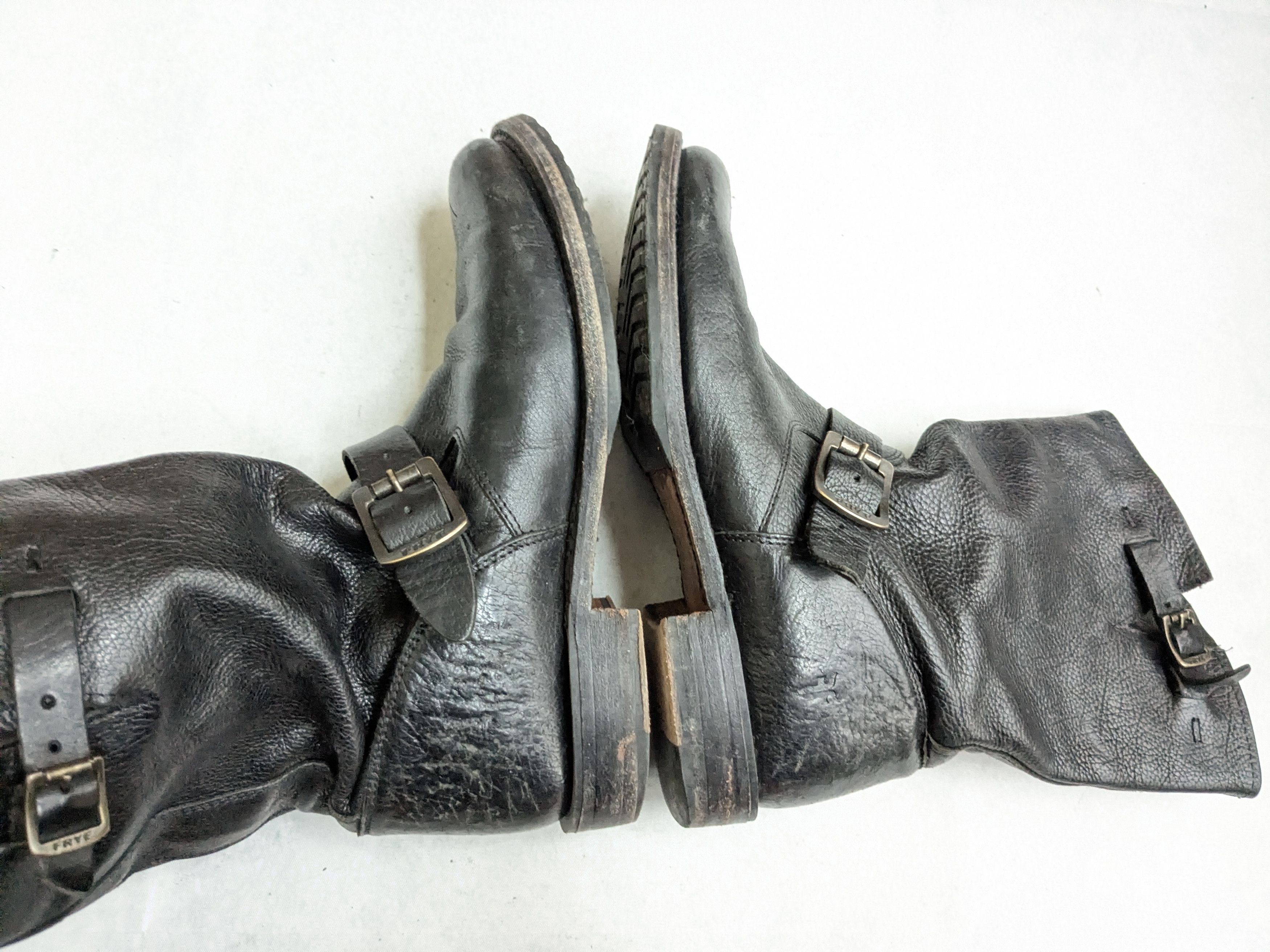 Frye Frye Engineer Boots Black Leather 7 Leather Buckle Size US 7 / EU 40 - 11 Thumbnail