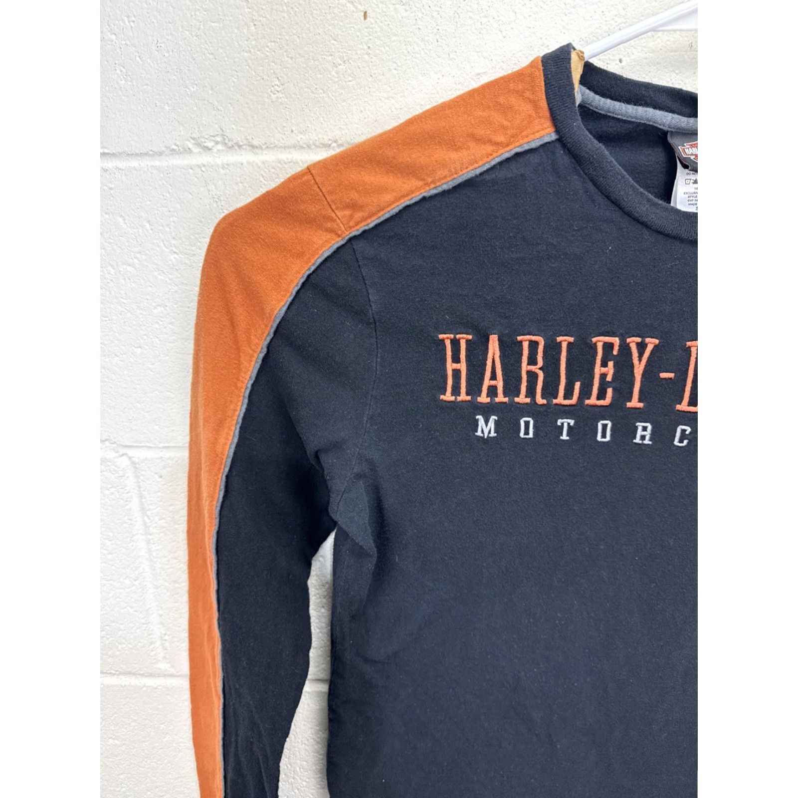 Harley Davidson Harley Davidson Women's Long Sleeve Shirt Black Orange Embroidered L Casual Biker Motorcycle Size L / US 10 / IT 46 - 5 Thumbnail