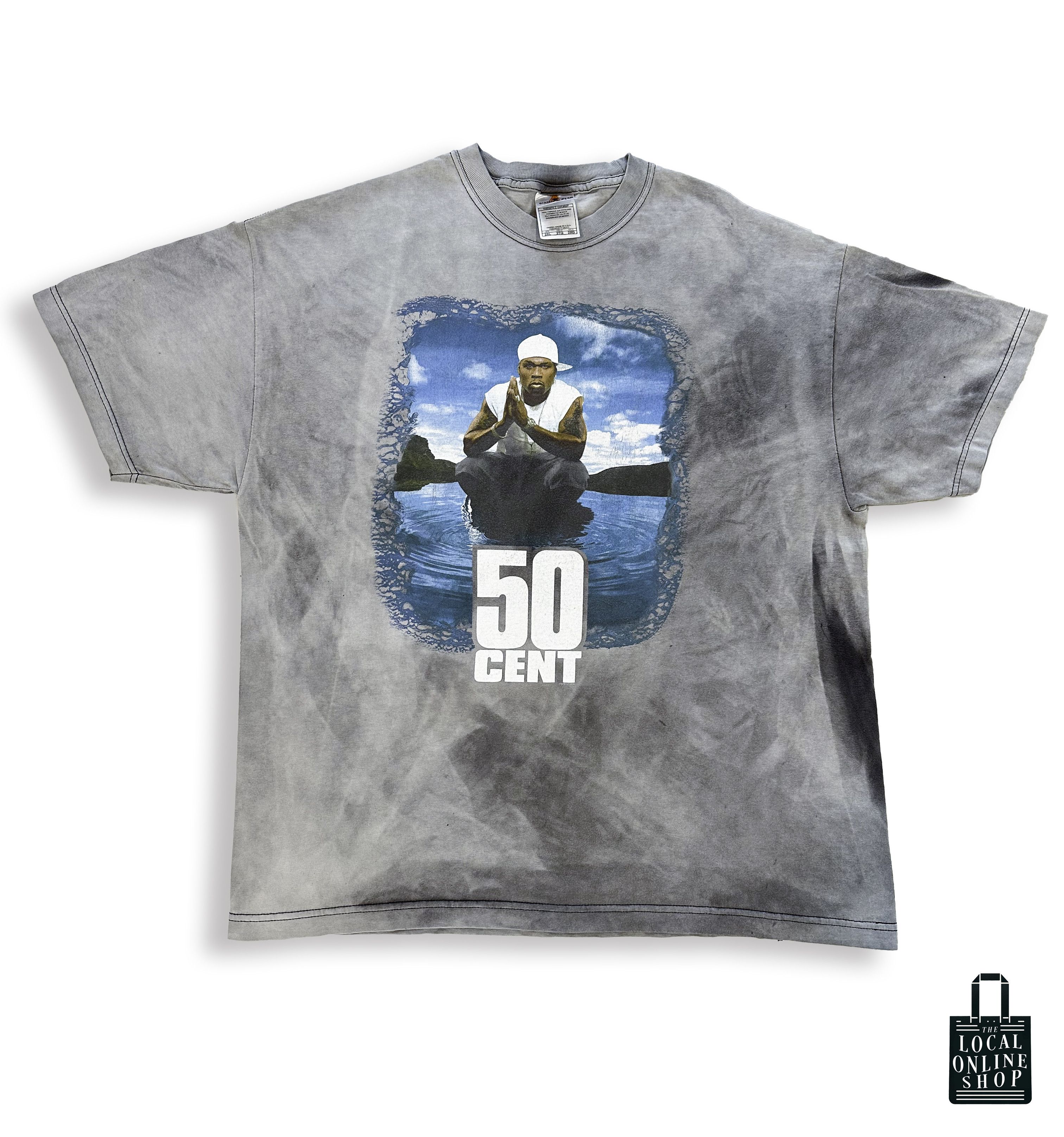 image of Vintage 2005 50 Cent Rap Tee - G Unit - Sun-Faded VTG in Faded Black, Men's (Size 2XL)