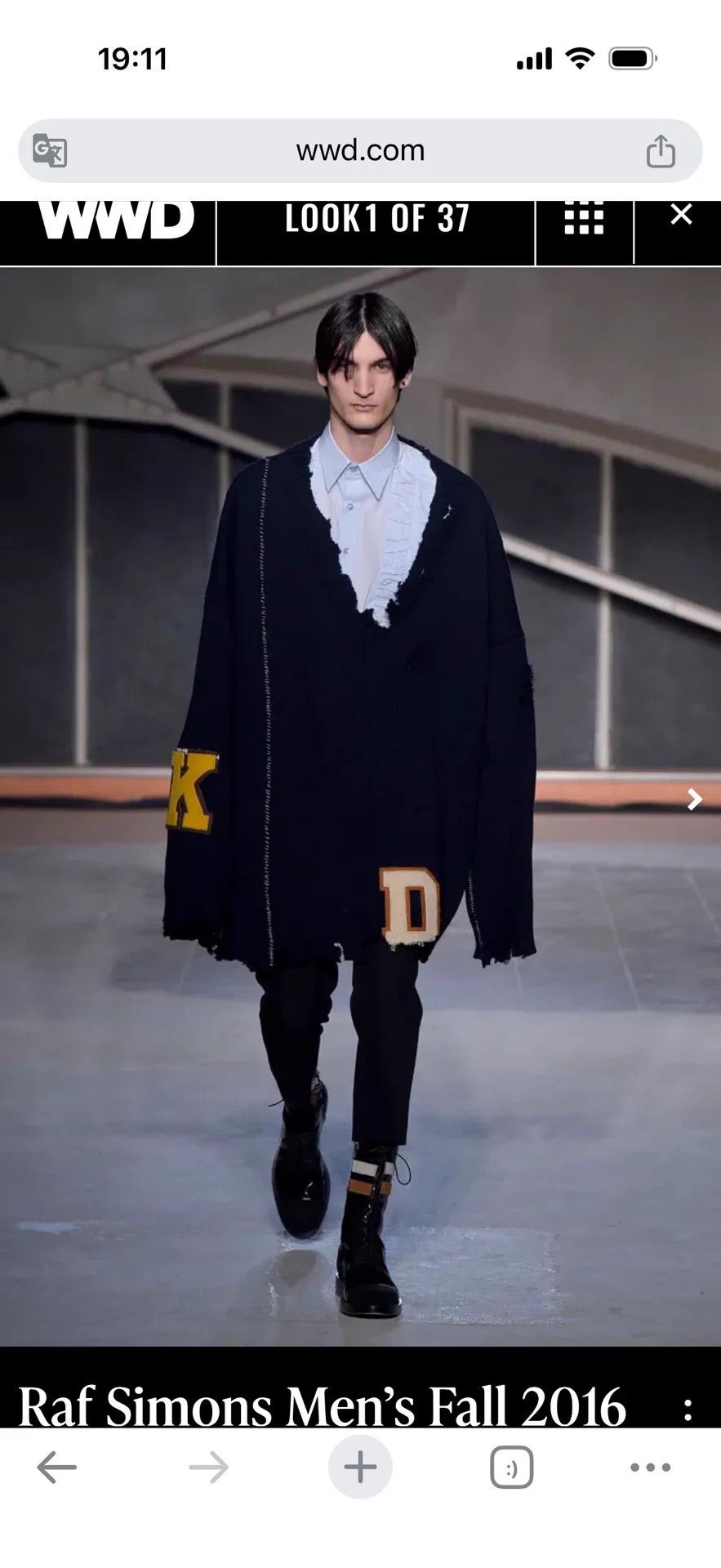 Raf Simons Raf Simons 16AW Destroyed Over Knit Sweater Navy OneSize Size US M / EU 48-50 / 2 - 3 Thumbnail