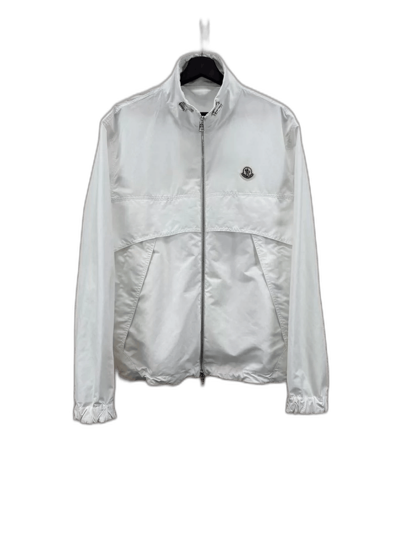 Moncler Moncler White Zipper Logo Jacket Outerwear-yf Size US M / EU 48-50 / 2 - 1 Thumbnail