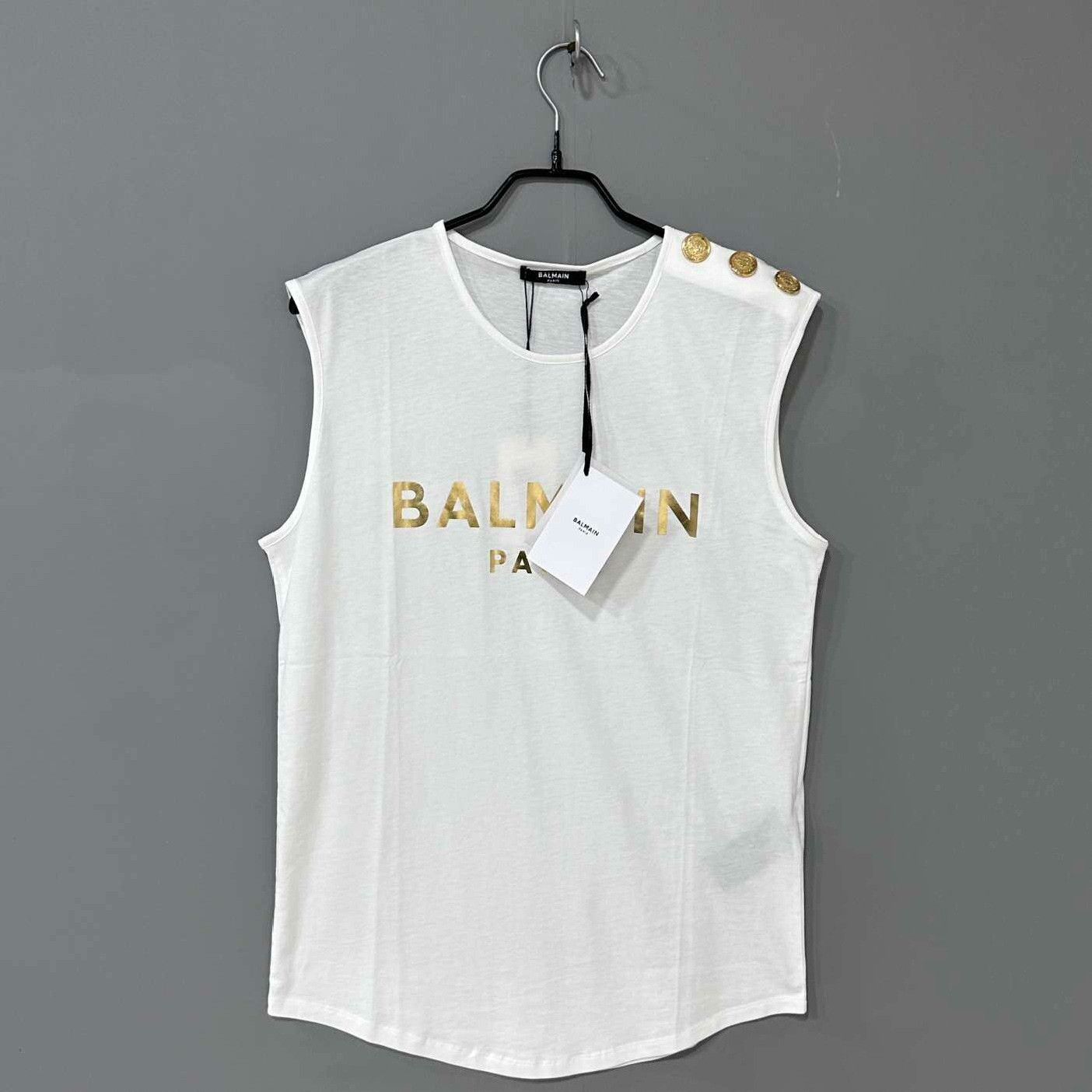 Balmain Balmain Gold Tank Top S Women Size S / US 4 / IT 40 - 1 Thumbnail