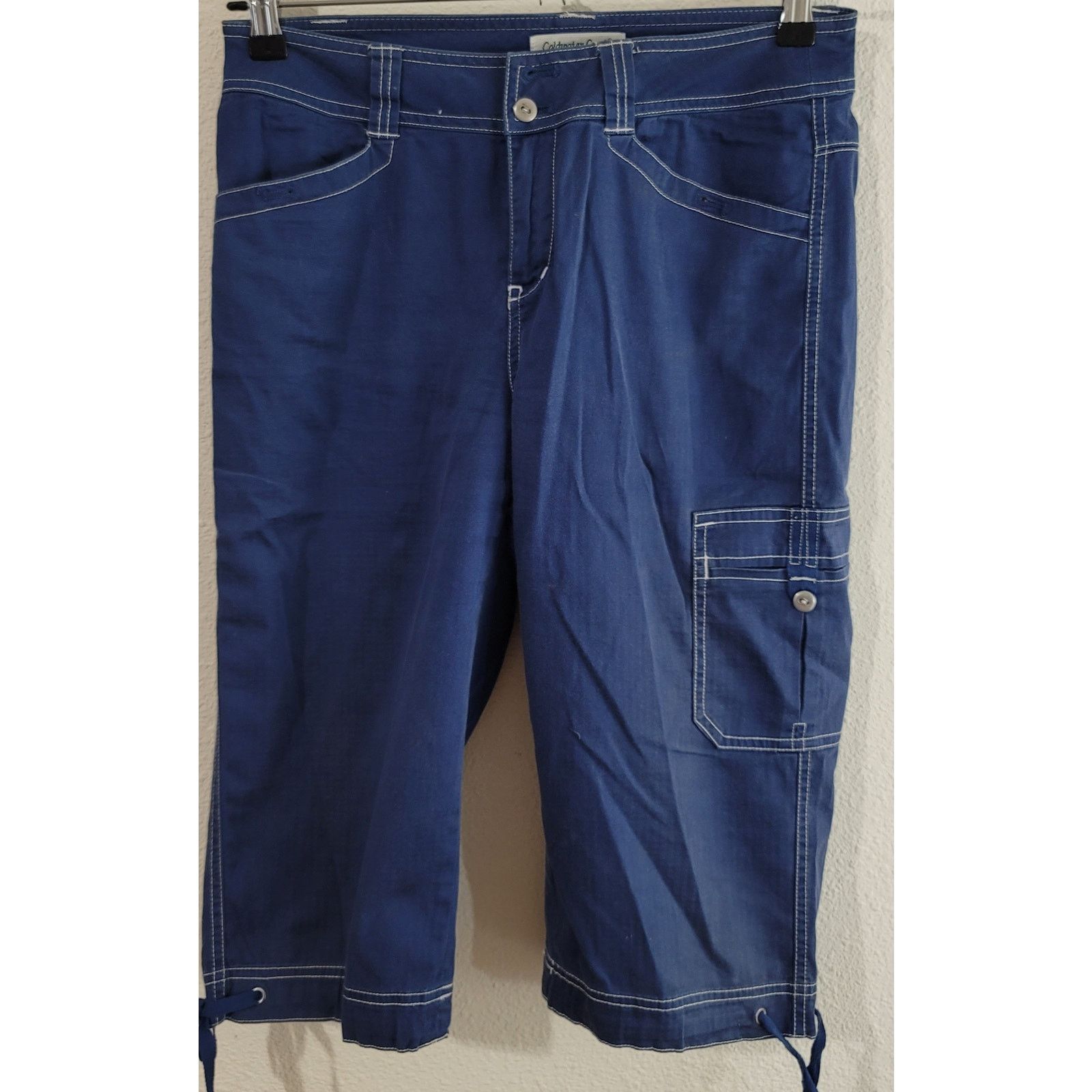 Coldwater Creek Coldwater Creek Navy Blue Capri Pants P4 Exposed Stitching Size 27" / US 4 / IT 40 - 1 Thumbnail