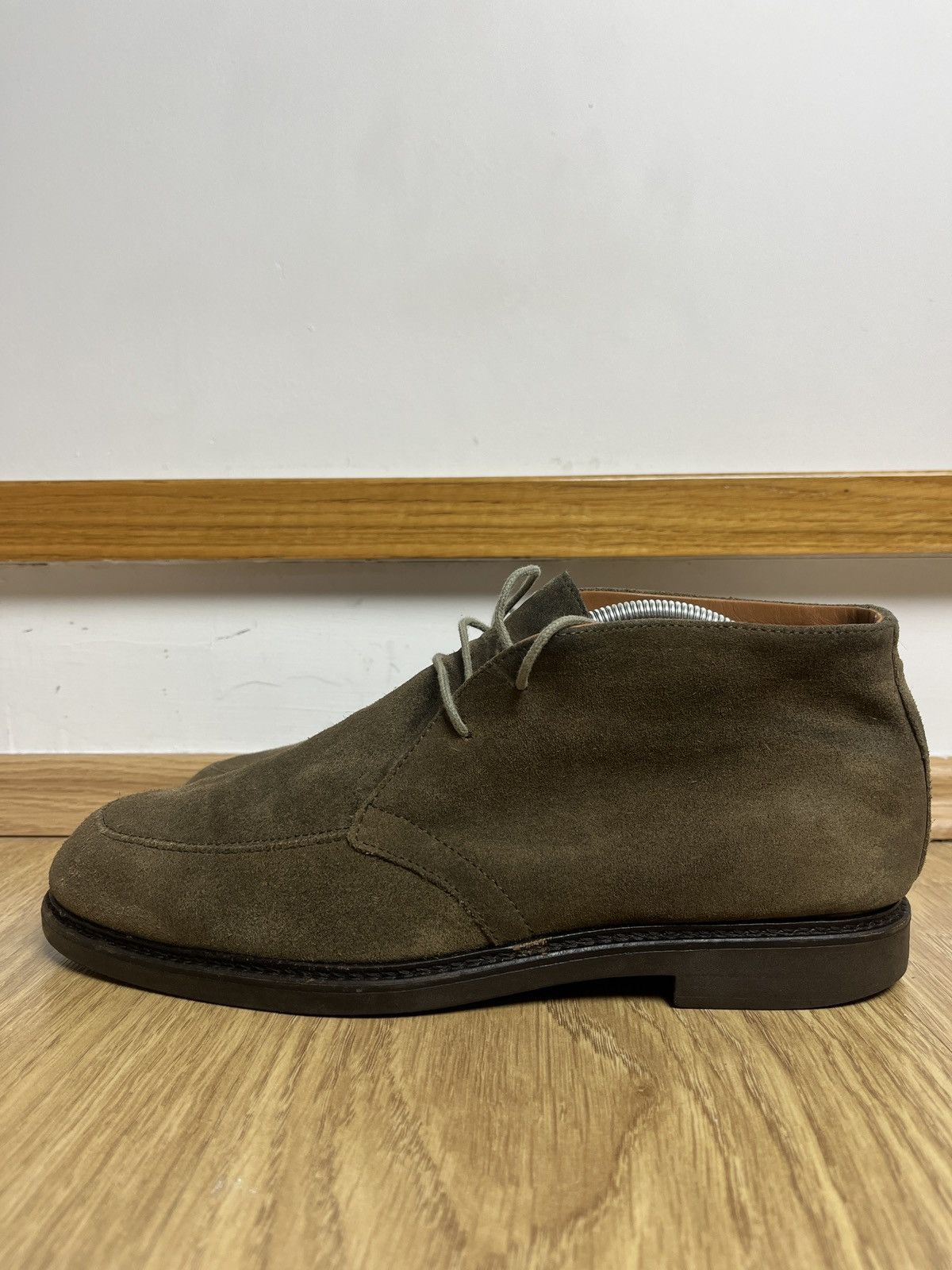 Hackett DDP Hackett London Mens Khaki Suede Chukka Boots Size US 9 / EU 42 - 2 Thumbnail