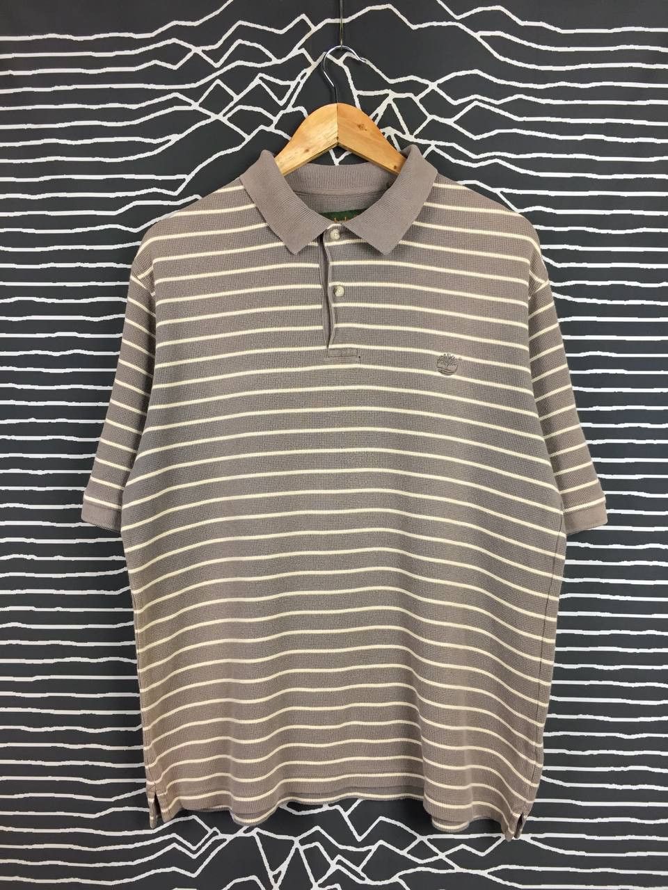 Timberland Vtg Timberland Embroidered Logo Striped Polo Shirt Size US M / EU 48-50 / 2 - 1 Thumbnail