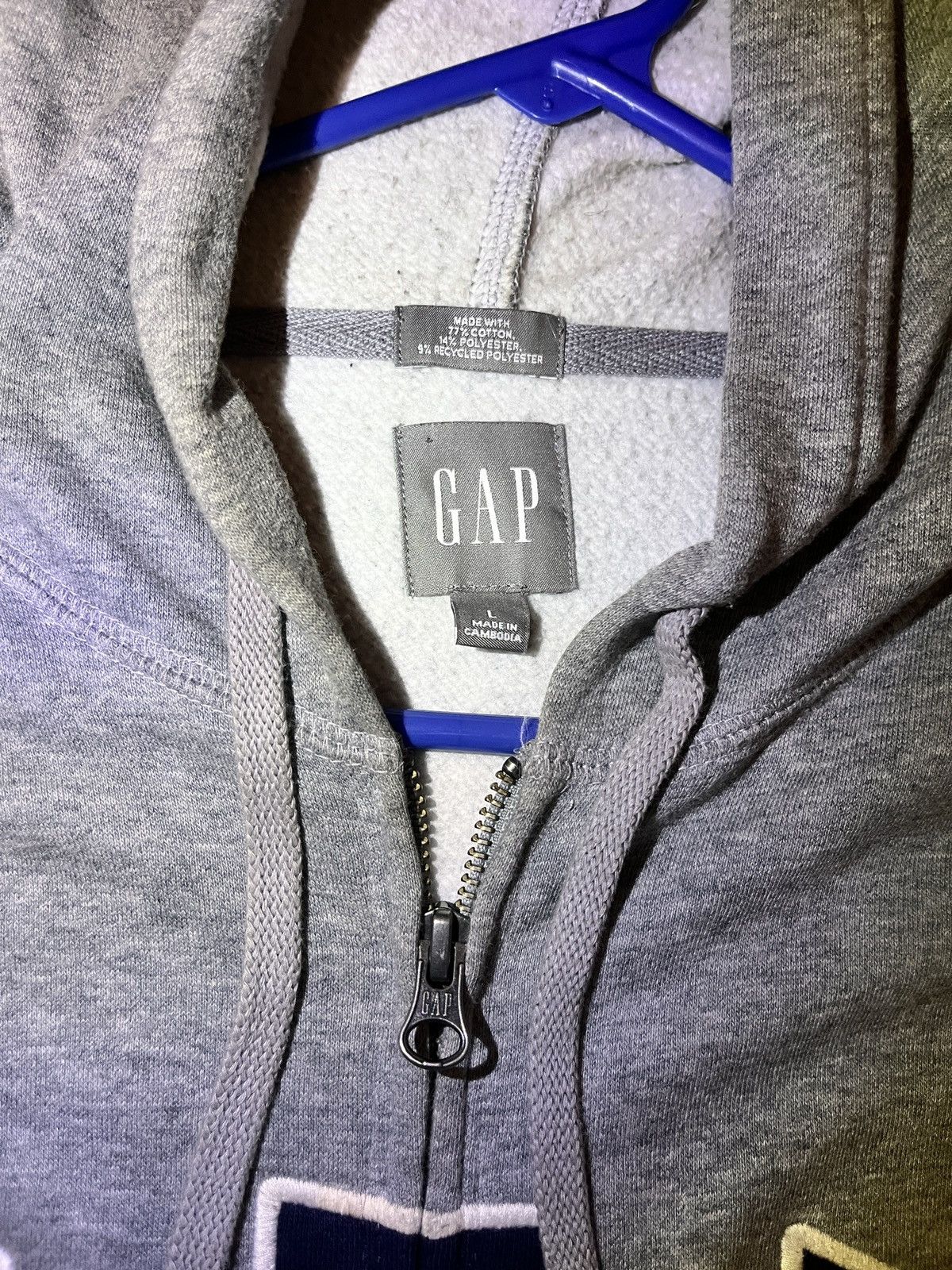 Gap GAP Full-Zip Logo Jacket – Men’s Size Large, Gray Size US L / EU 52-54 / 3 - 3 Thumbnail