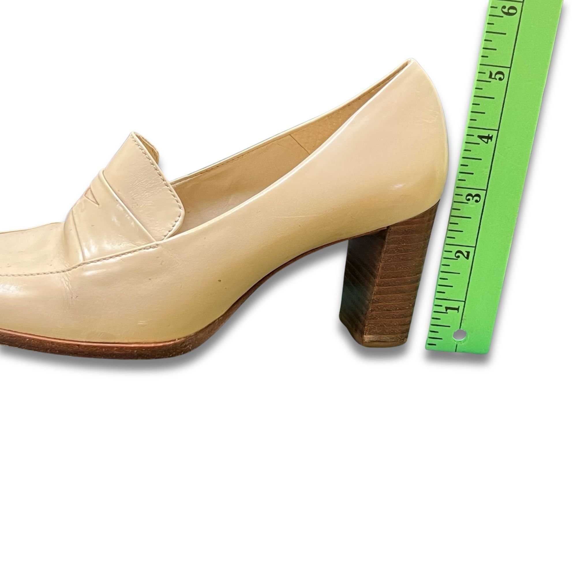 Other Antonio Melani Beige Leather Block Heel Pumps Size 6 Size US 6 / IT 36 - 5 Thumbnail