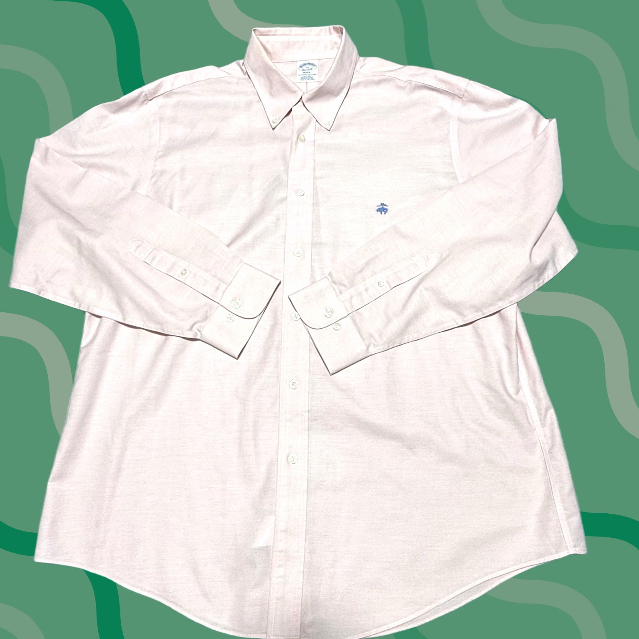 Brooks Brothers Brooks Brothers Shirt XL Pink Oxford Dress Shirt OCBD Regent Non Iron Supima Regular Long Sleeve Button-Down Size 46R - 1 Thumbnail