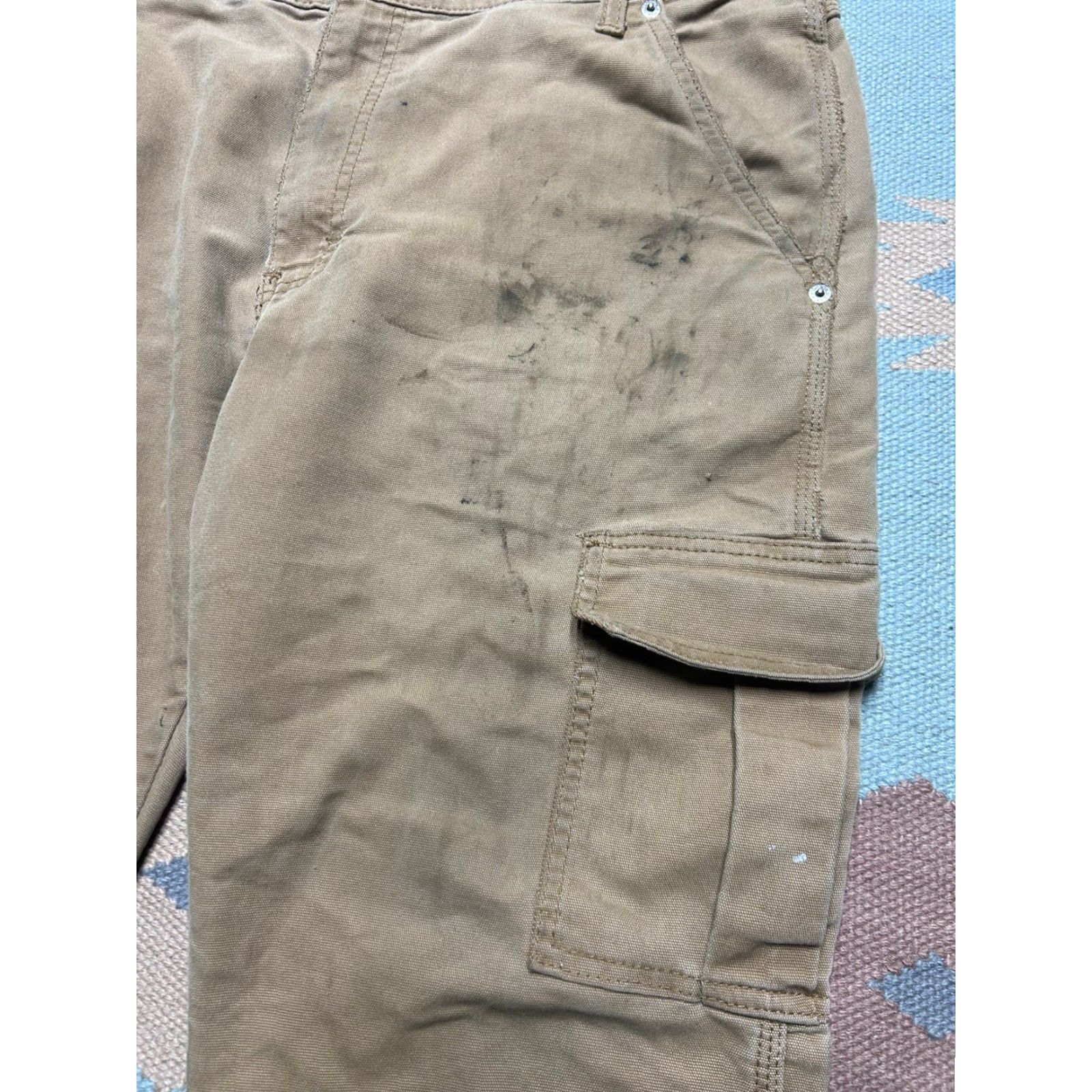 Dickies Dickies Cargo Pants Brown Canvas 38x28 Men Regular Workwear Grunge Skater Style Cargo Pants Size US 38 / EU 54 - 7 Thumbnail