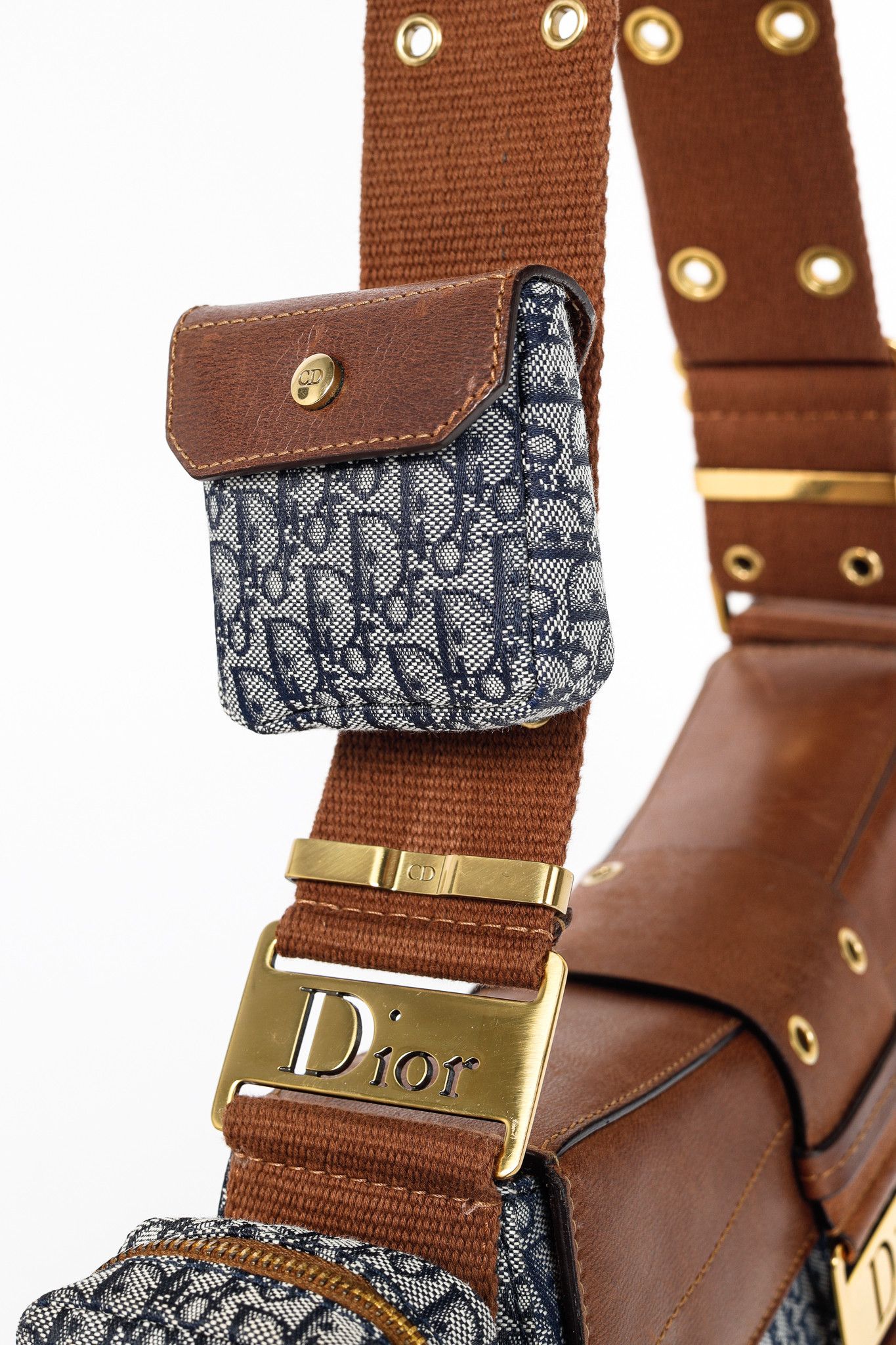 Dior Christian Dior Street Chic Columbus Avenue Logo-Jacquard Bag Size ONE SIZE - 8 Thumbnail