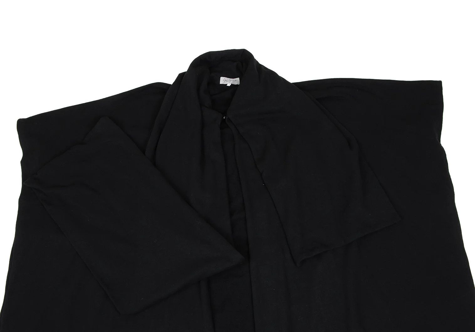 Yohji Yamamoto Yohji Yamamoto Cotton Sweat Mant Coat Black 3 Size US L / EU 52-54 / 3 - 7 Thumbnail