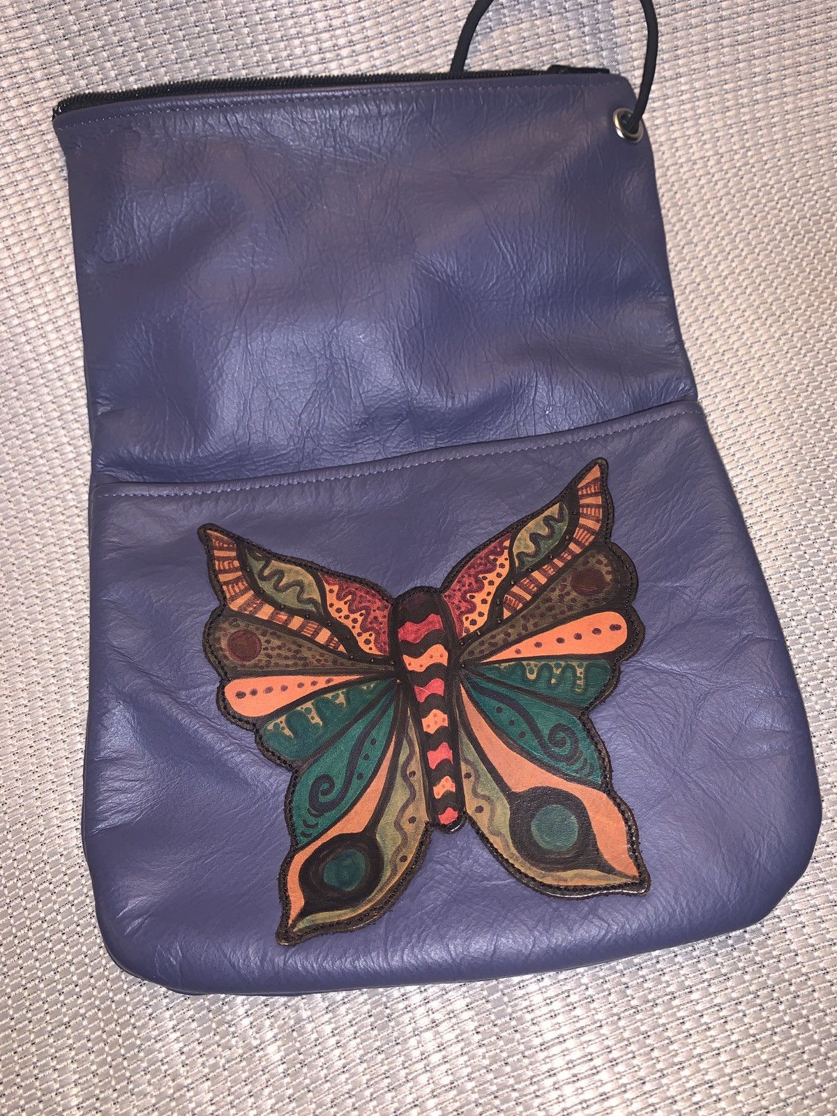 Other Butterfly Leather crossbody handmade zipper E.U.C Rare Size ONE SIZE - 1 Thumbnail