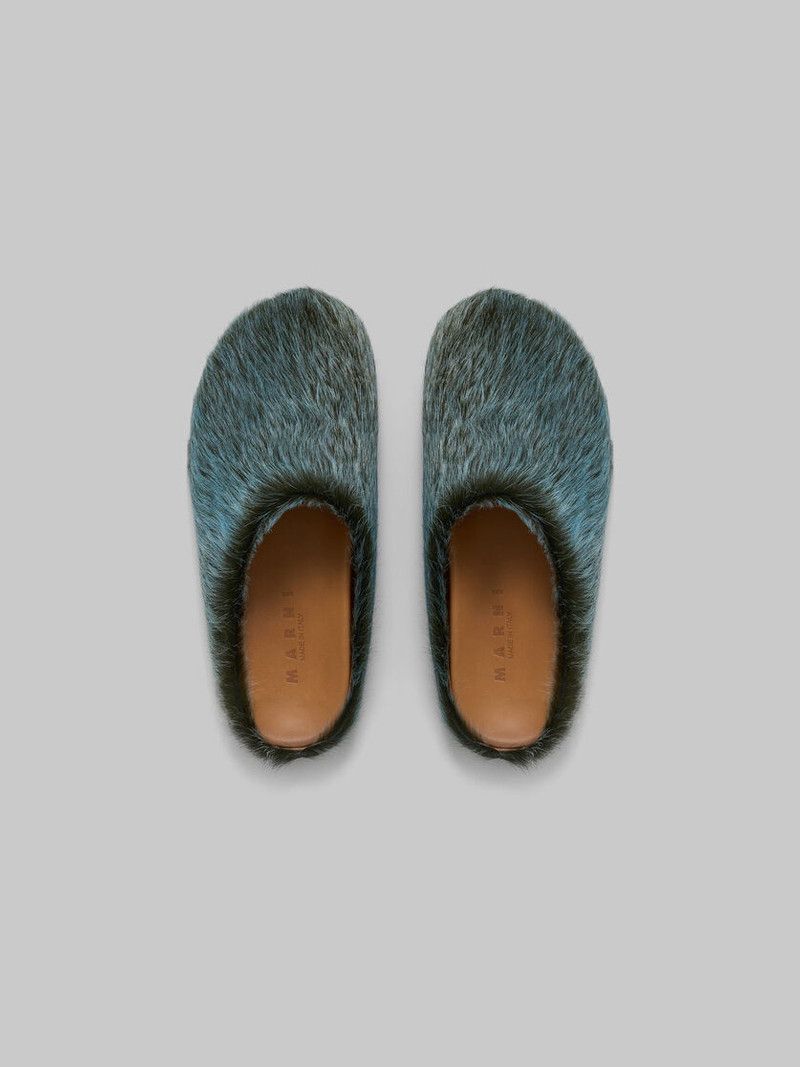 Marni o1w1db10426 Long-Haired Calfskin in Blue Size US 10 / EU 43 - 3 Thumbnail