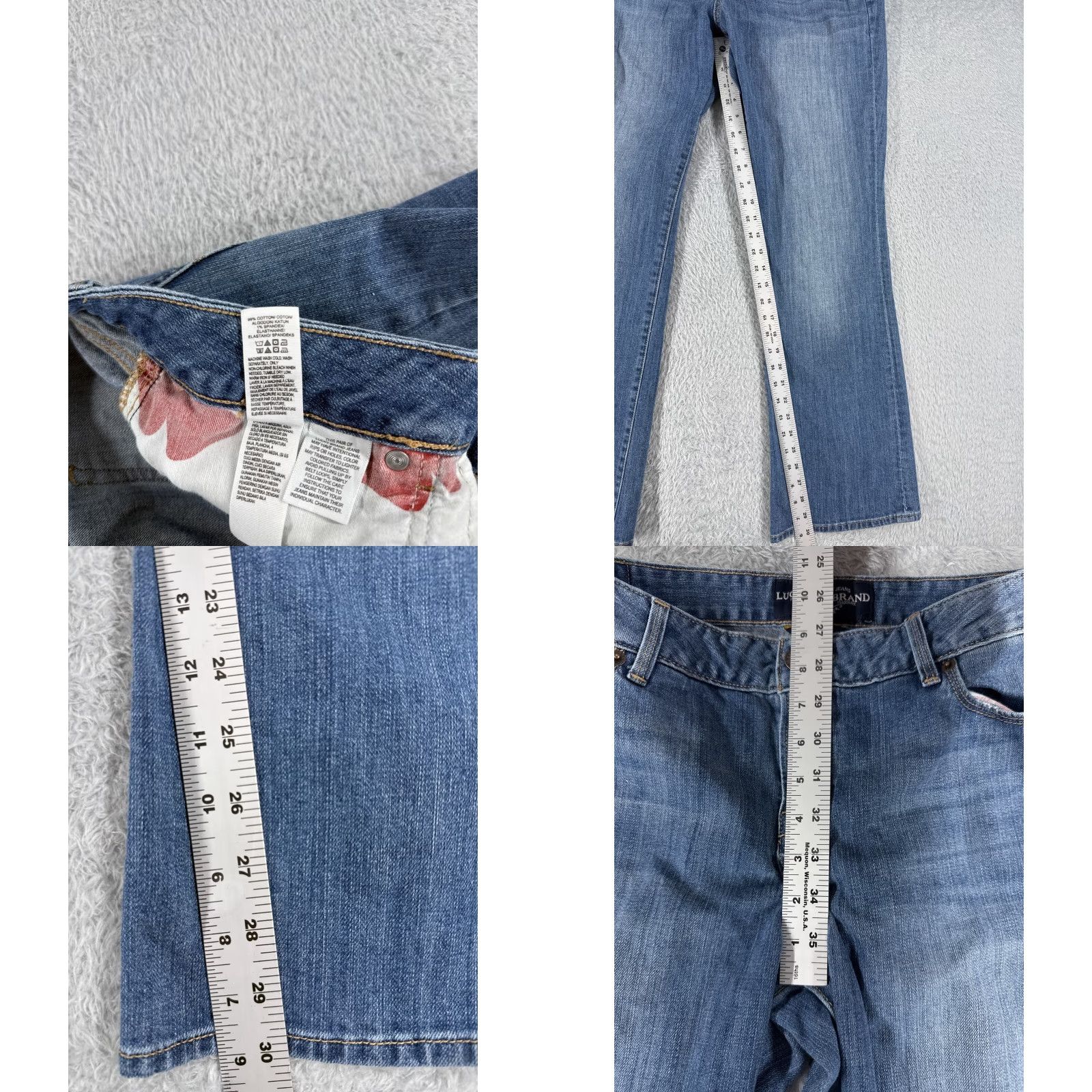 Lucky Brand Lucky Brand Jeans Women 14 Blue Denim Bootcut Mid Rise Cotton Blend 32x30 Vintage USA 5-Pocket Mens? Size 36" / US 14 / IT 50 - 8 Thumbnail