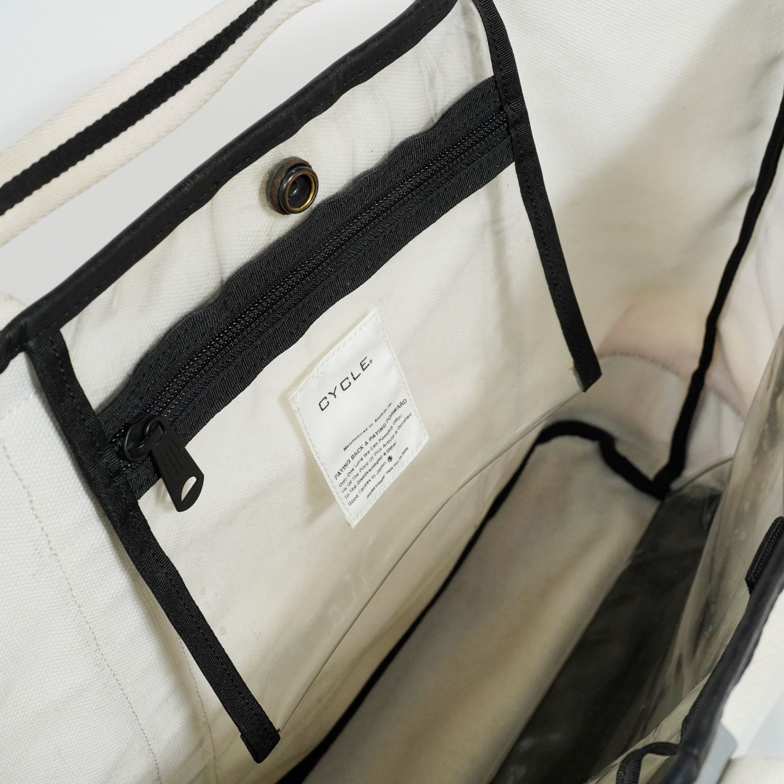 Porter PORTER × Cycle Canvas Tote Bag Large Leather Bottom Japan Size ONE SIZE - 6 Thumbnail
