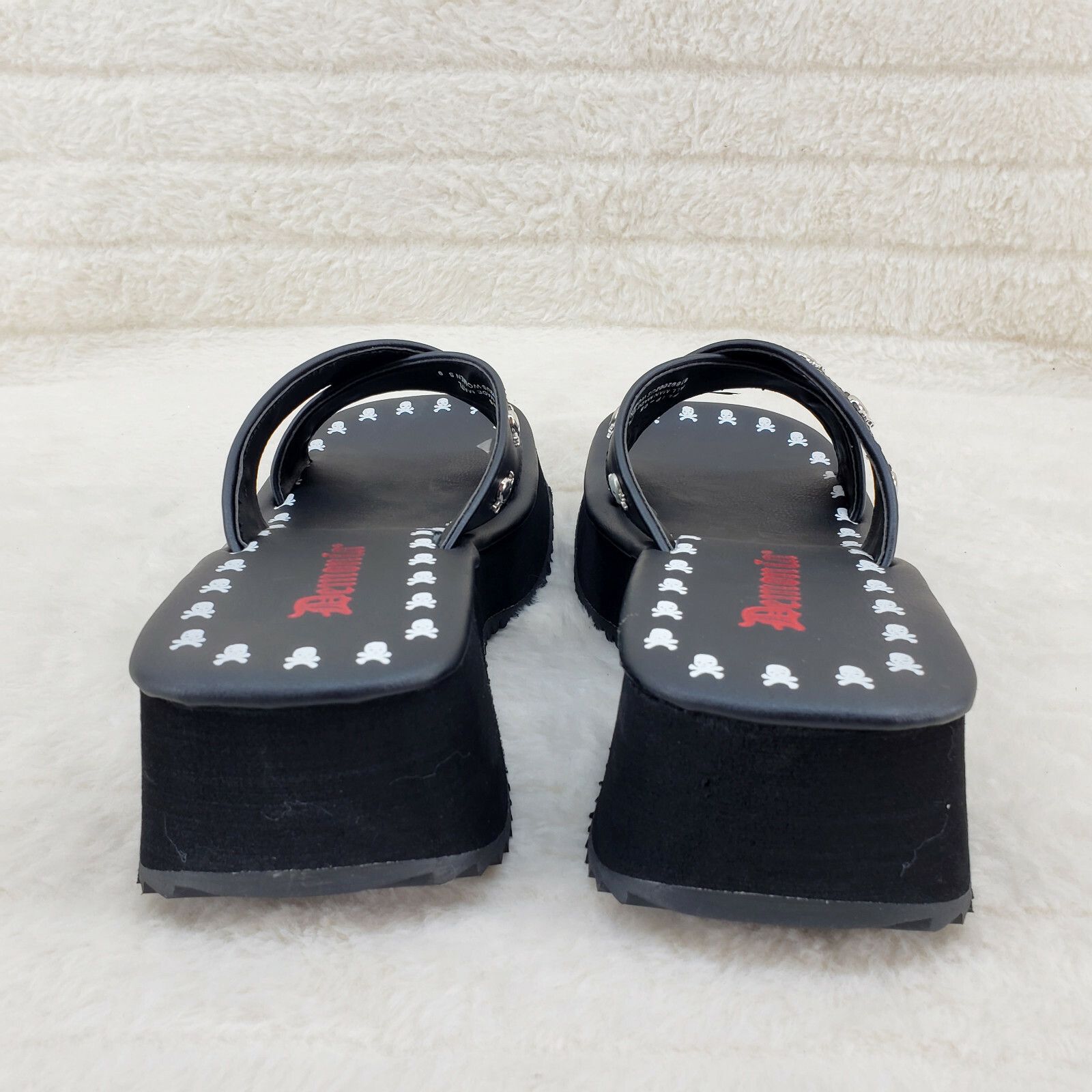 Demonia Cult DEMONIA Flip Demonia Goth Slip On Sandals With Skull Studs N Size US 6 / IT 36 - 7 Thumbnail