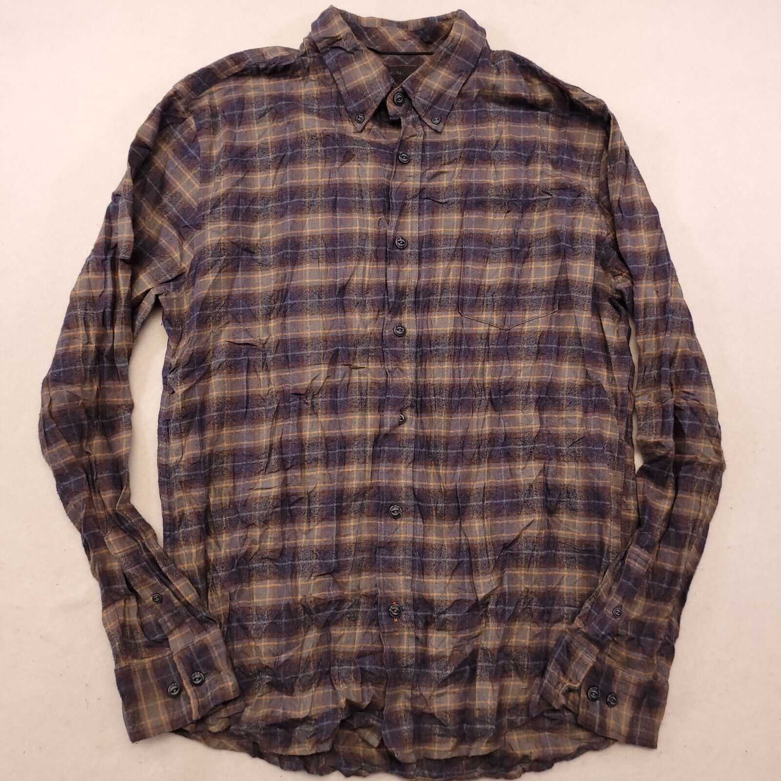 Weatherproof Weatherproof Tartan Flannel Shirt Mens Size L Blue Yellow Size US L / EU 52-54 / 3 - 2 Thumbnail