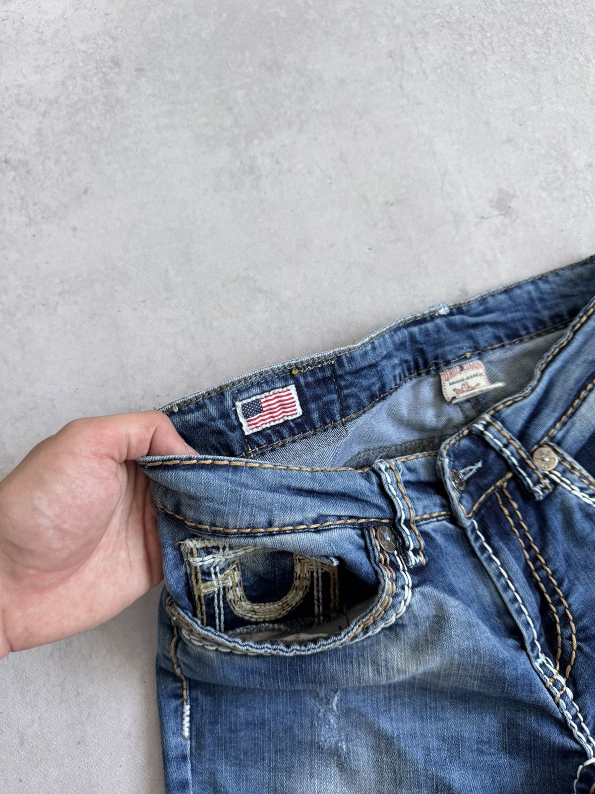 True Religion Vintage True Religion Slim Y2K Denim Unisex U.S.A Shorts Size US 31 - 9 Thumbnail