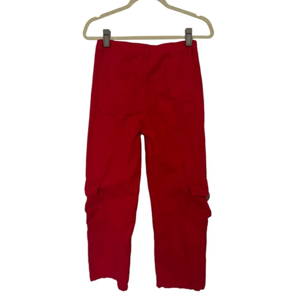 PRINCESS POLLY Princess Polly SZ 4 red cargo pants Size 27" / US 4 / IT 40 - 2 Thumbnail
