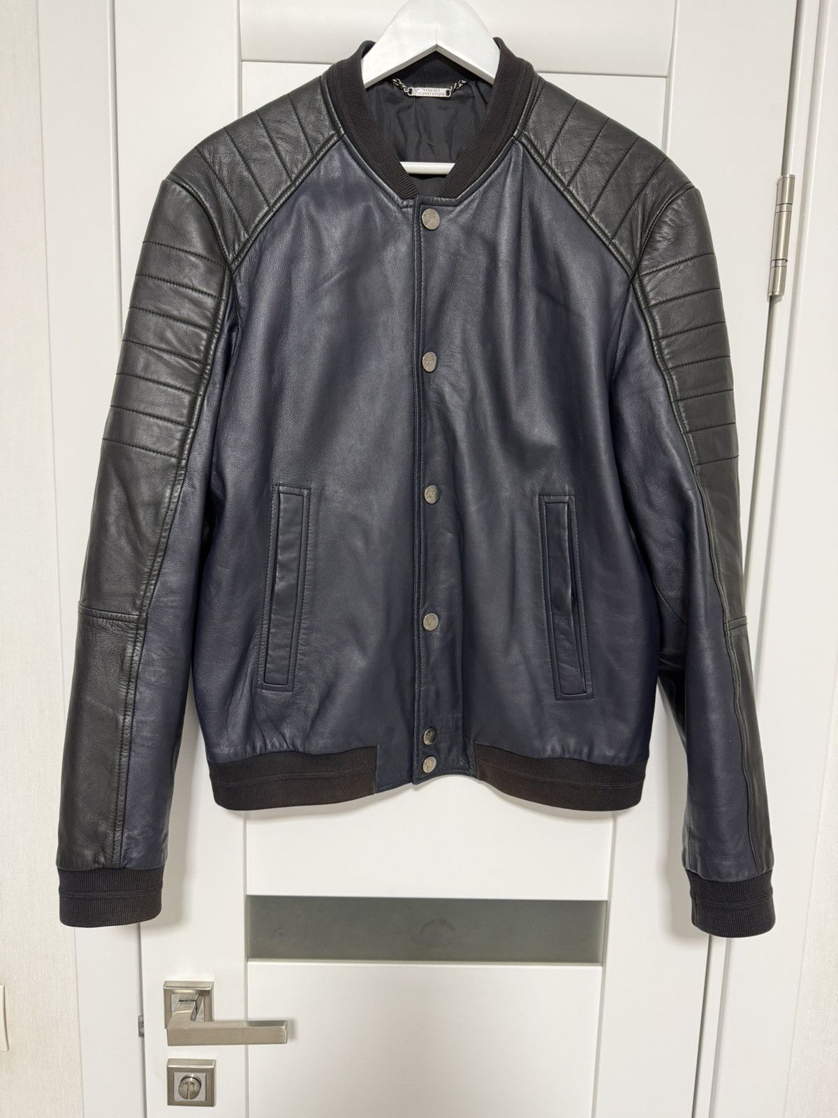 Versace Versace Biker Bomber Leather Jacket Gianni Versace Size US L / EU 52-54 / 3 - 1 Thumbnail