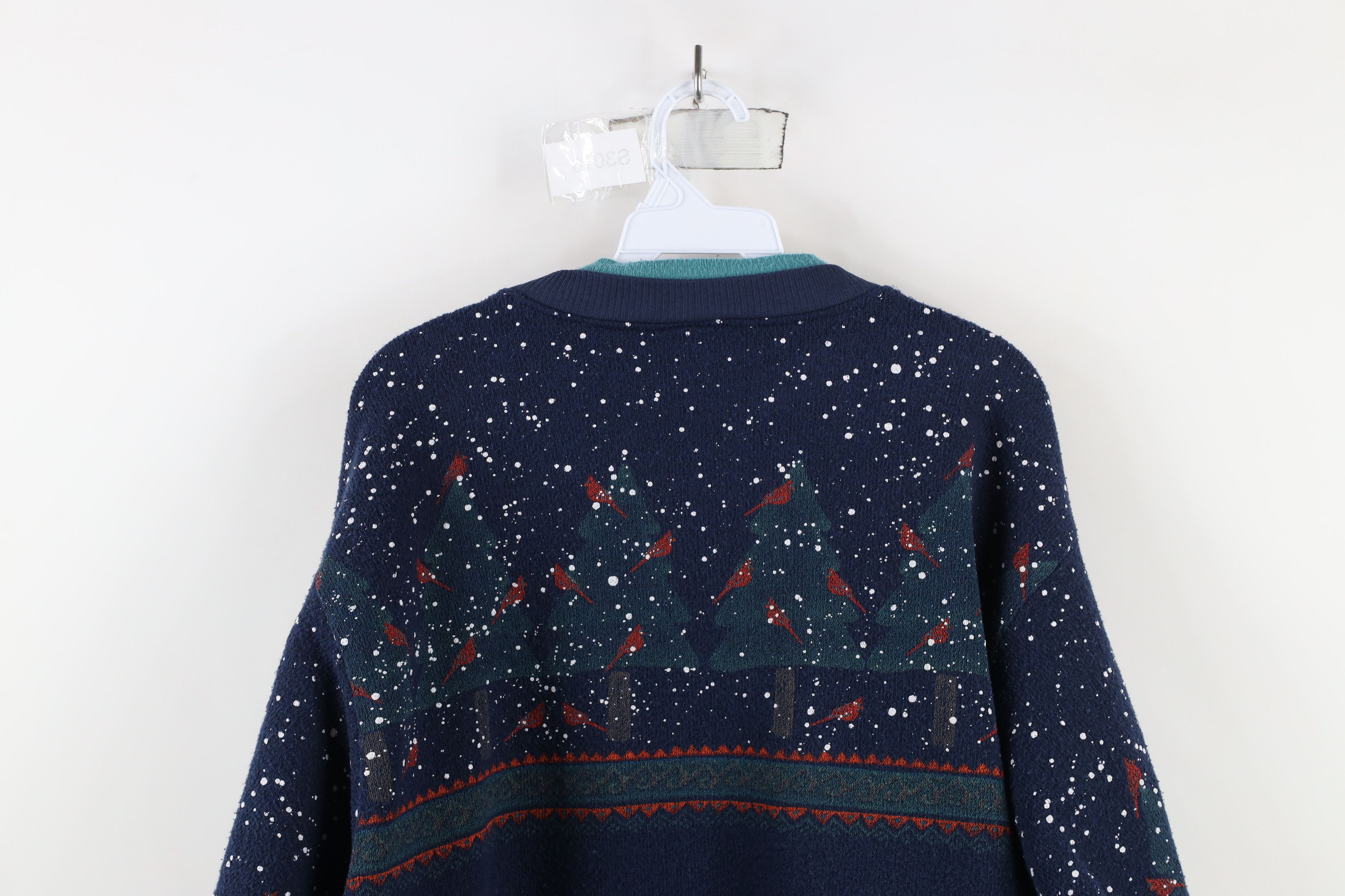 Vintage Vintage 90s All Over Print Terry Cloth Cardigan Sweater USA Size XL / US 12-14 / IT 48-50 - 11 Thumbnail